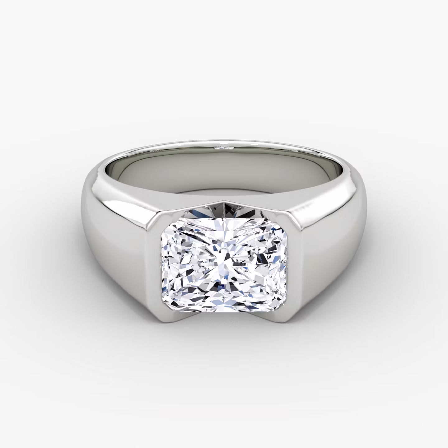 The Statement Signet Radiant | White Gold