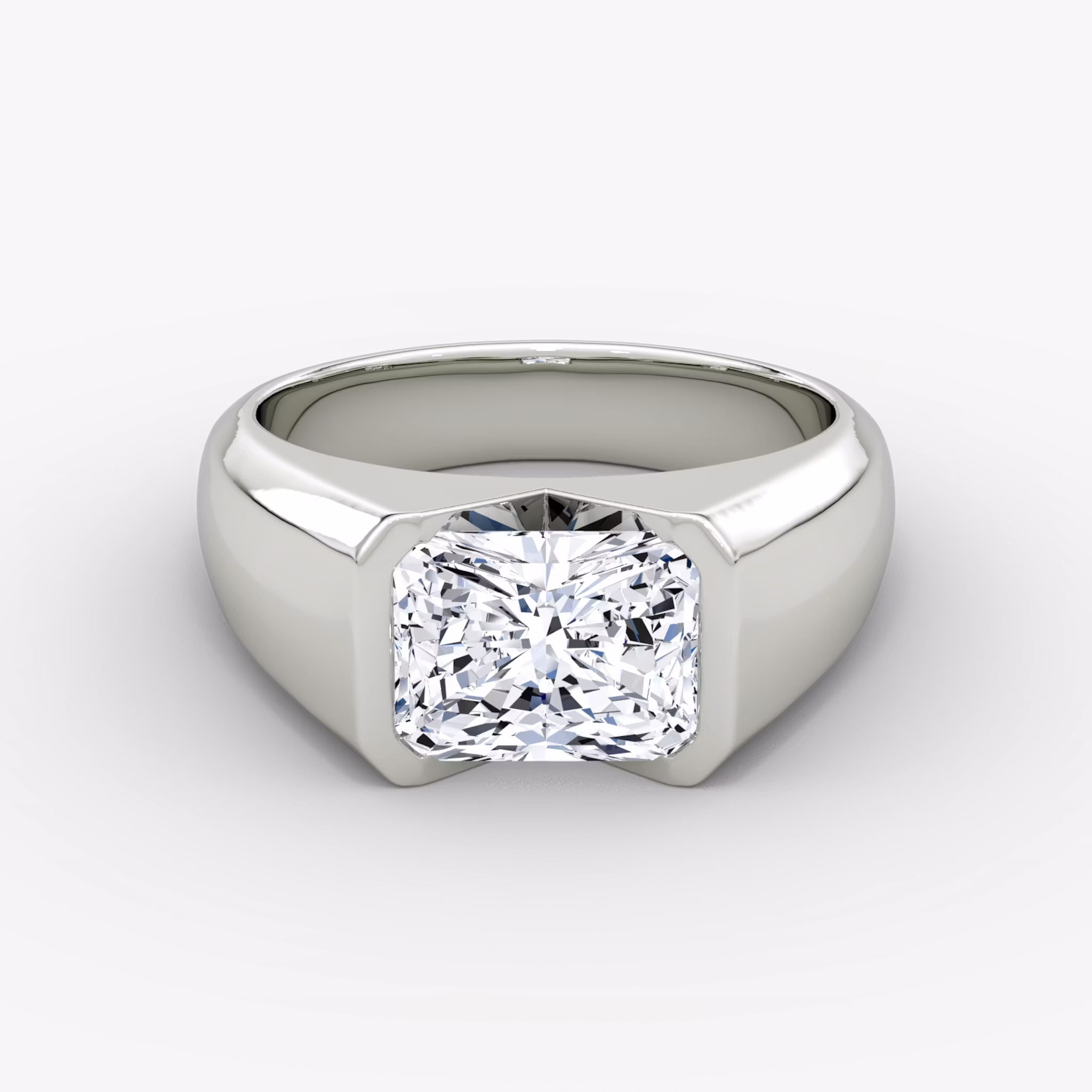 The Statement Signet Radiant | White Gold
