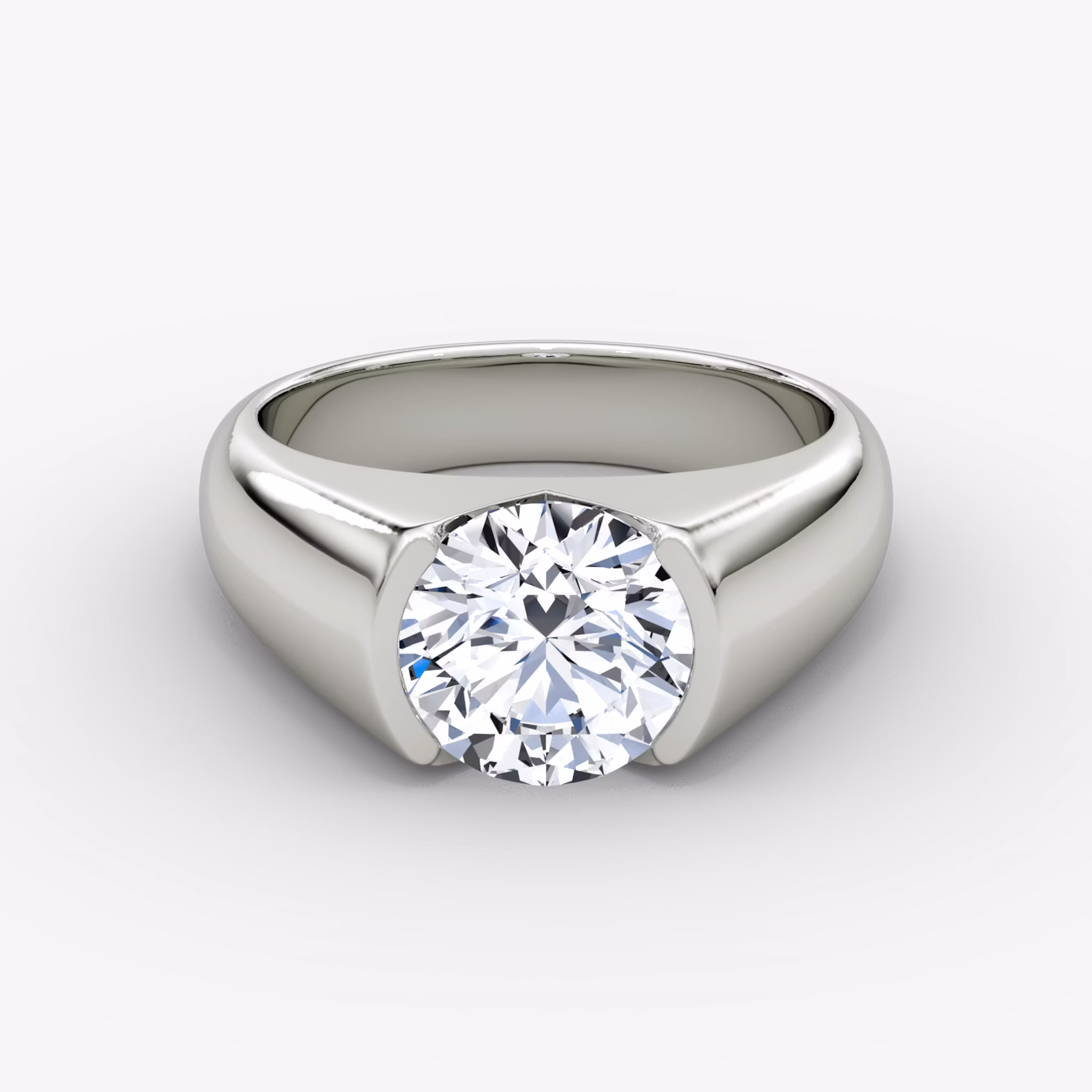 The Statement Signet Round Brilliant | White Gold