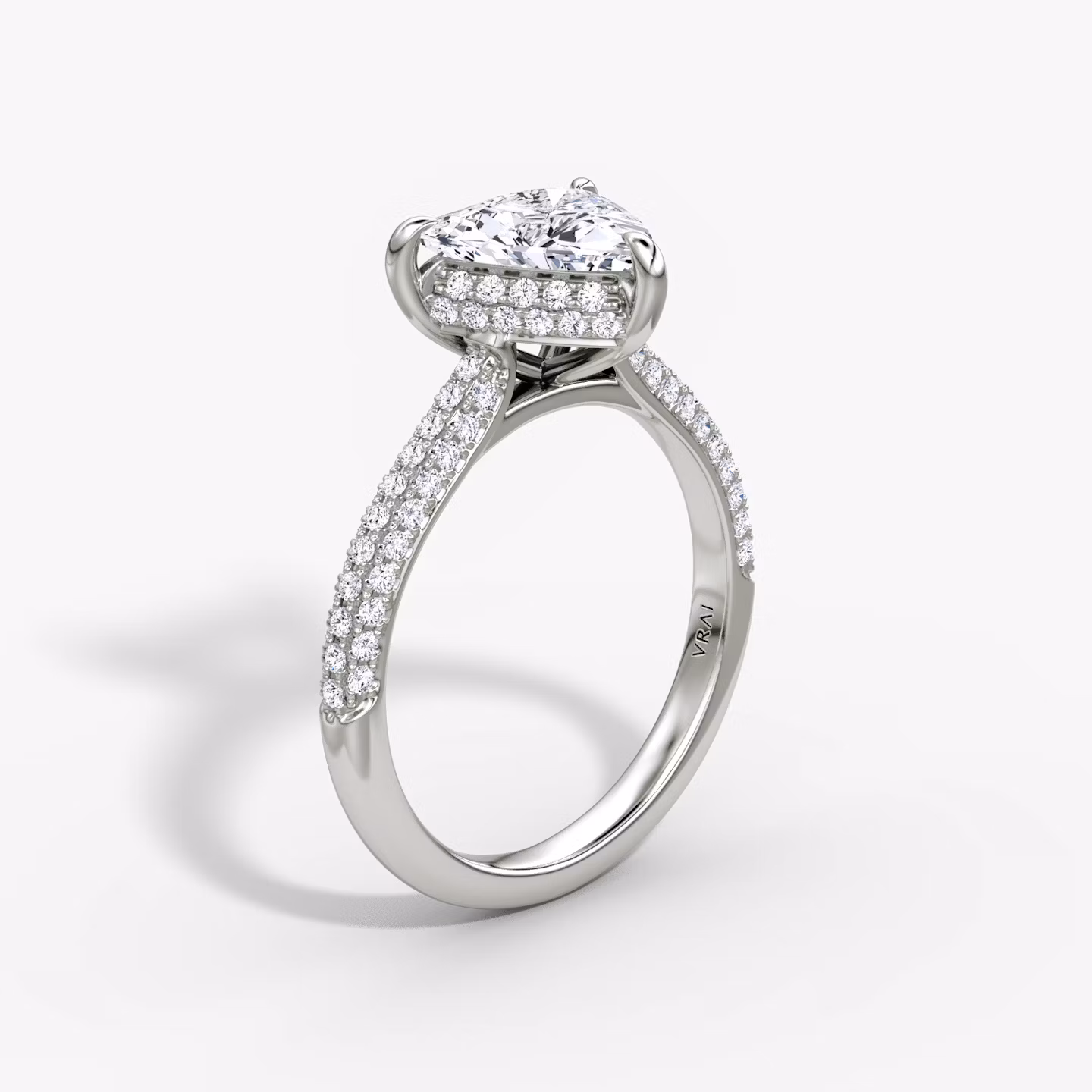 The Regal Pavé Dome Trillion | White Gold