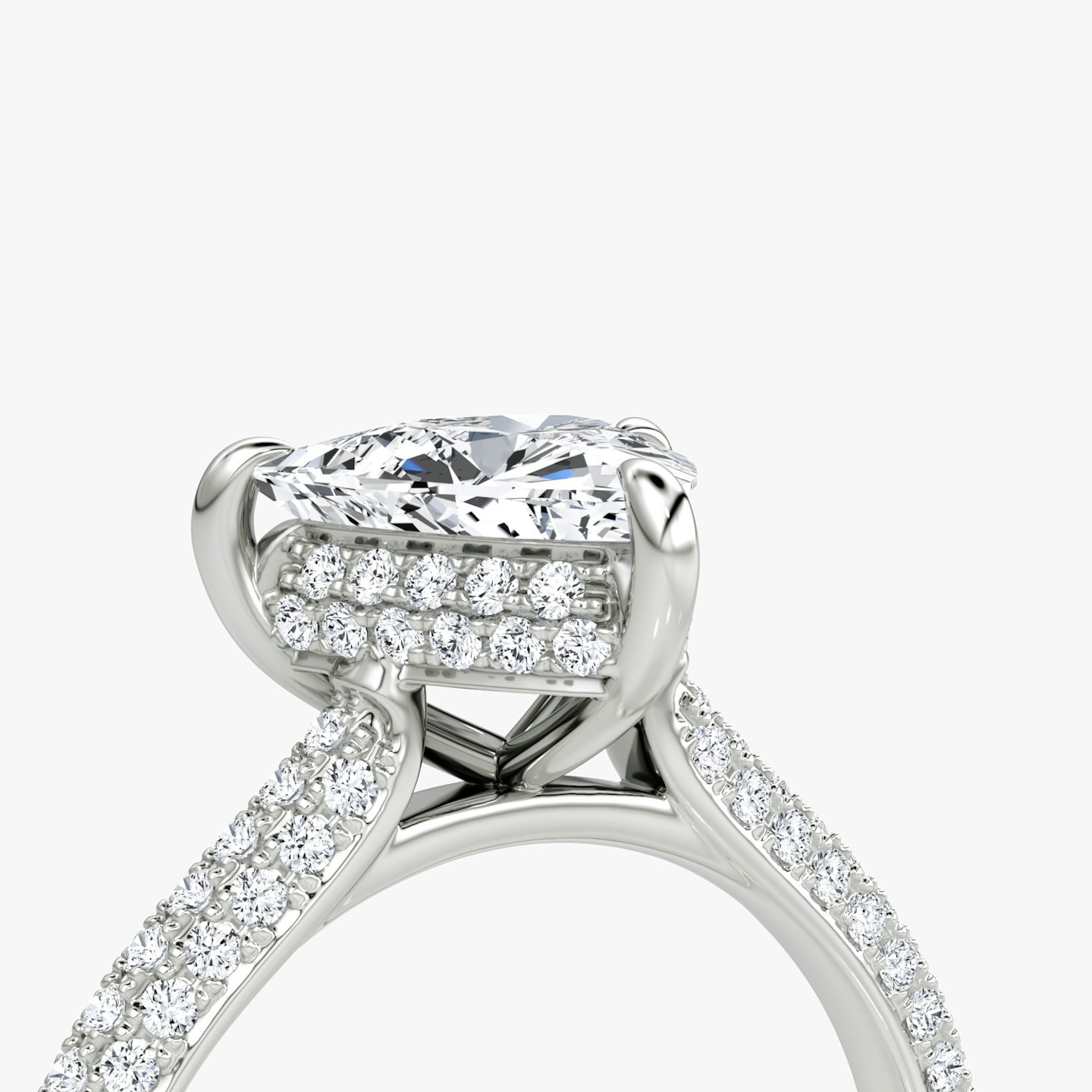 The Regal Pavé Dome | Trillion | Platinum | bandAccent: Pavé | diamondOrientation: vertical | caratWeight: other