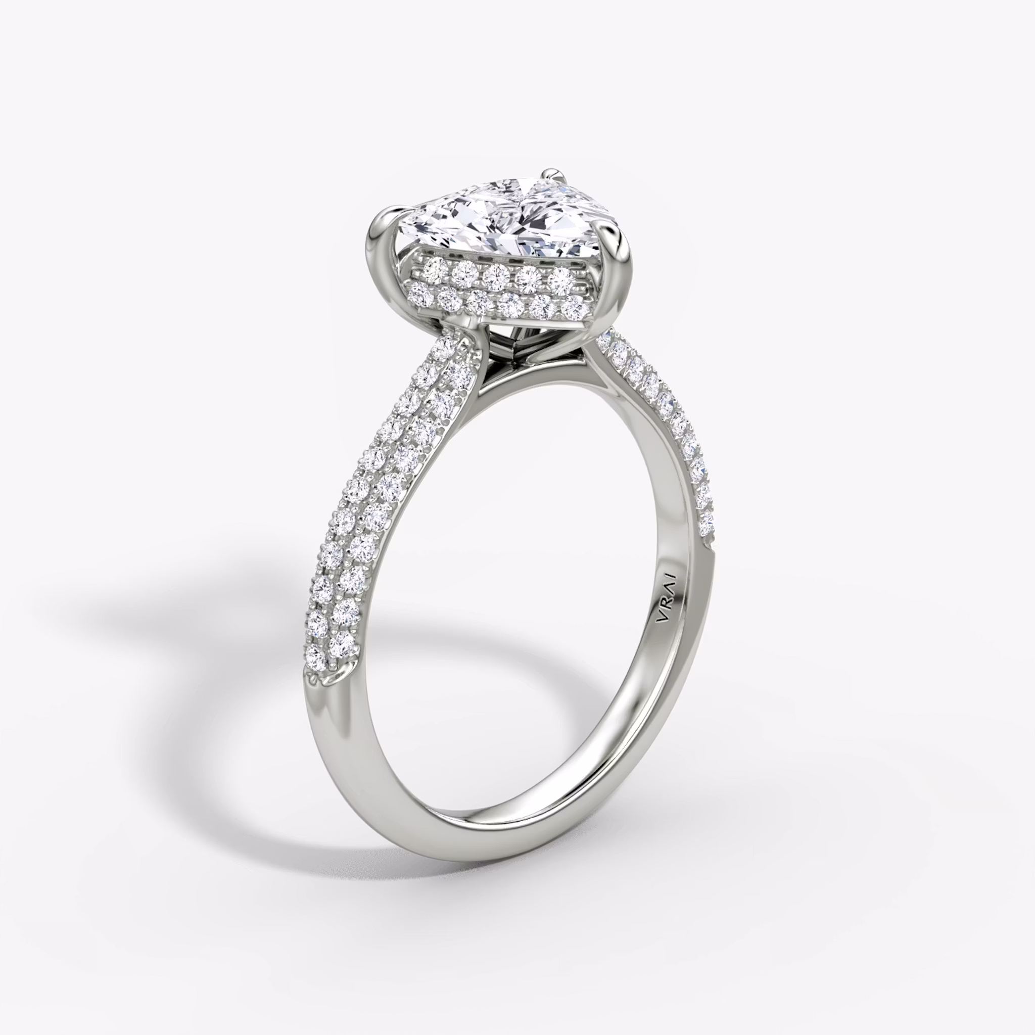 The Regal Pavé Dome Trillion | Platinum