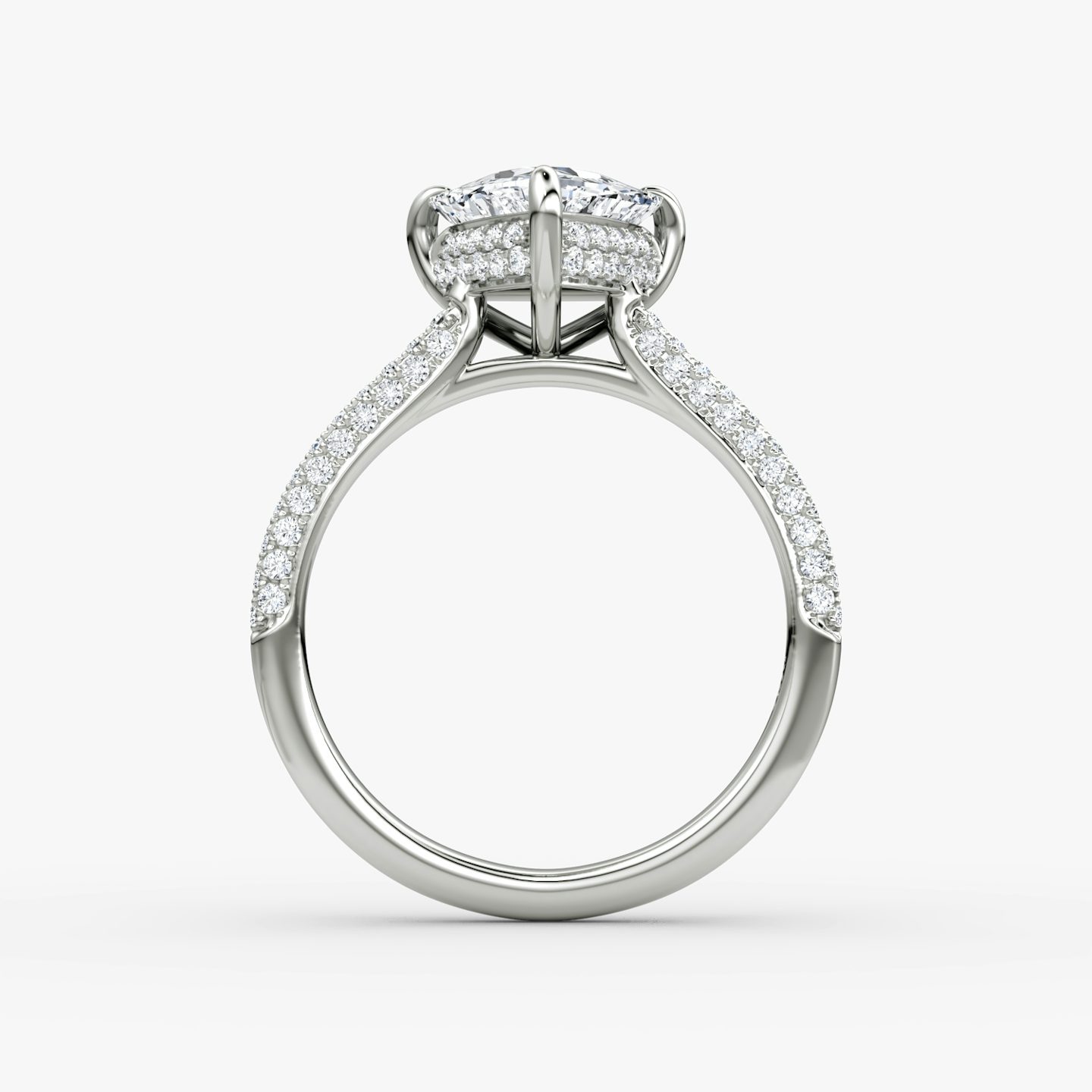 The Regal Pavé Dome | Trillion | Platinum | bandAccent: Pavé | diamondOrientation: vertical | caratWeight: other