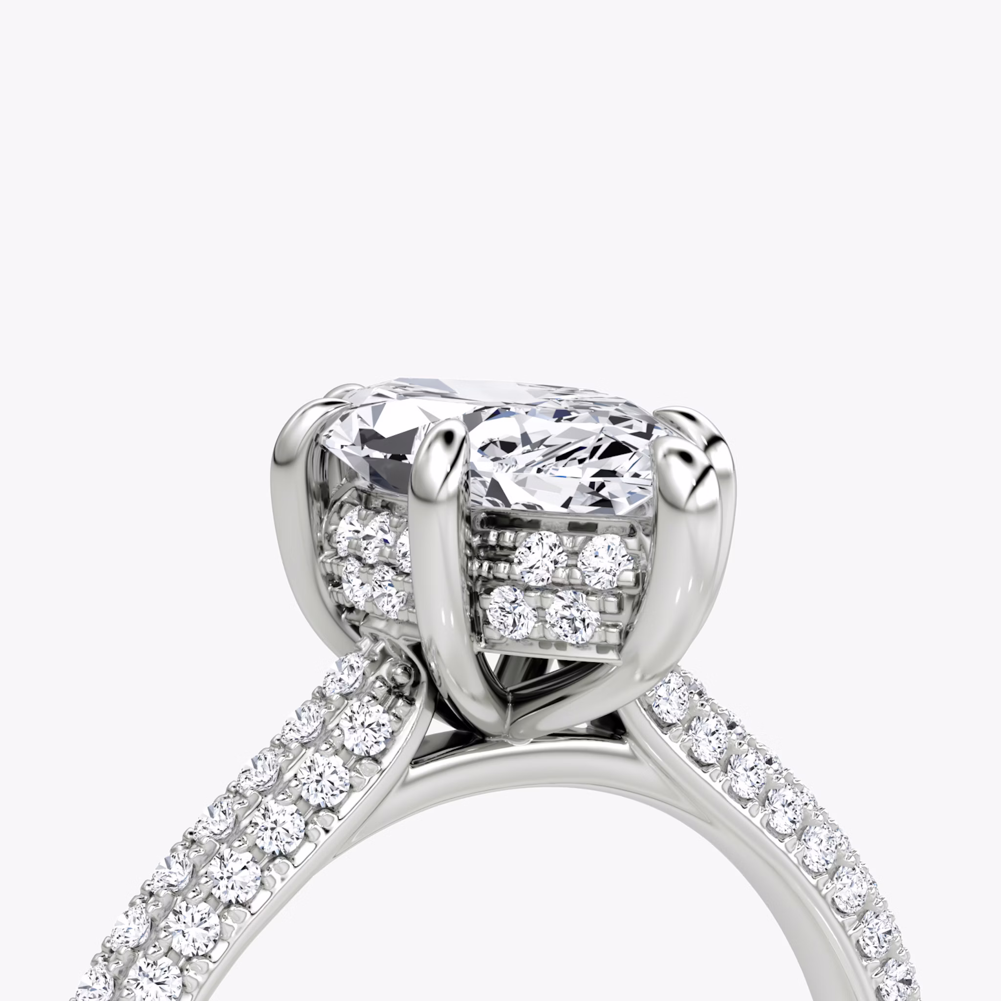 The Regal Pavé Dome | Marquise | 18k | White Gold | bandAccent: Pavé | diamondOrientation: vertical | caratWeight: other