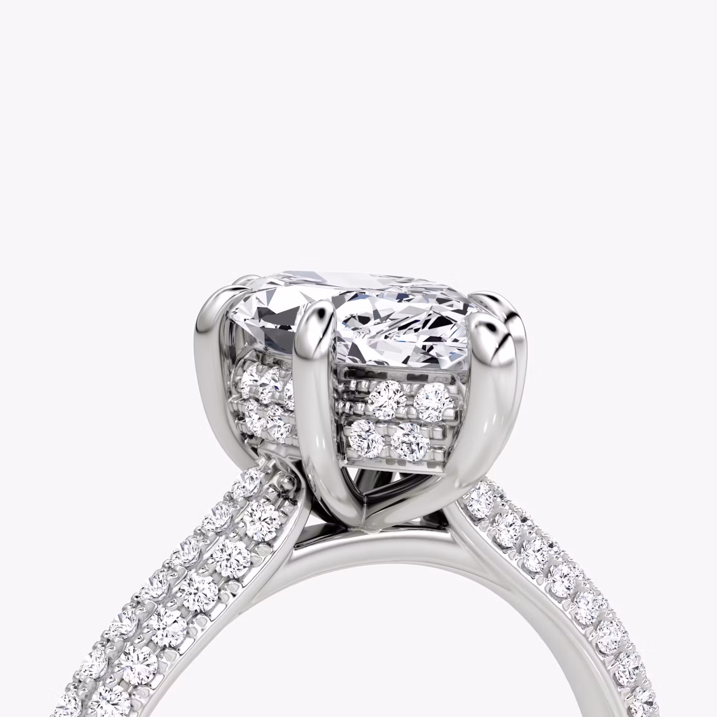 The Regal Pavé Dome | Marquise | Platinum | bandAccent: Pavé | diamondOrientation: vertical | caratWeight: other