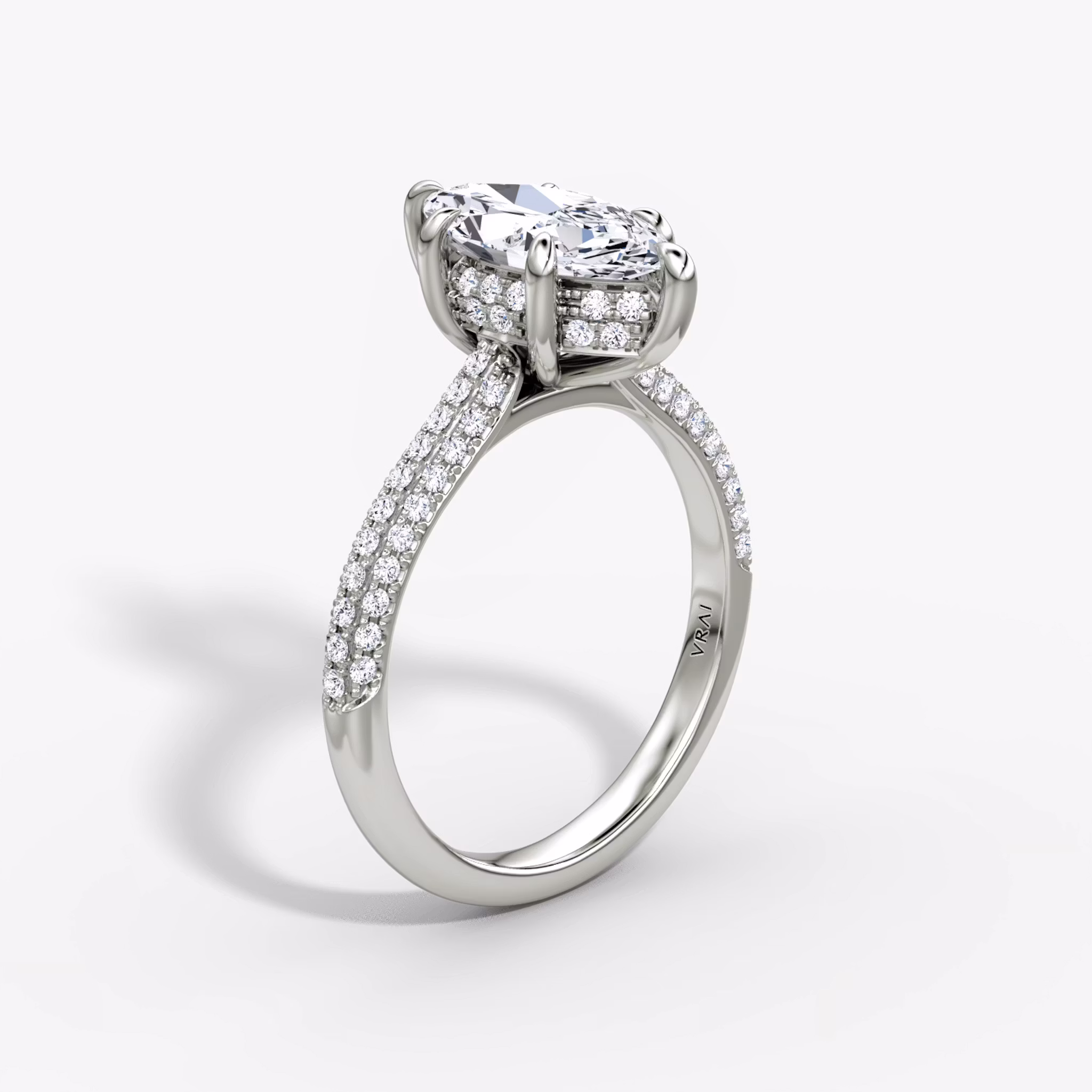 The Regal Pavé Dome Marquise | Platinum