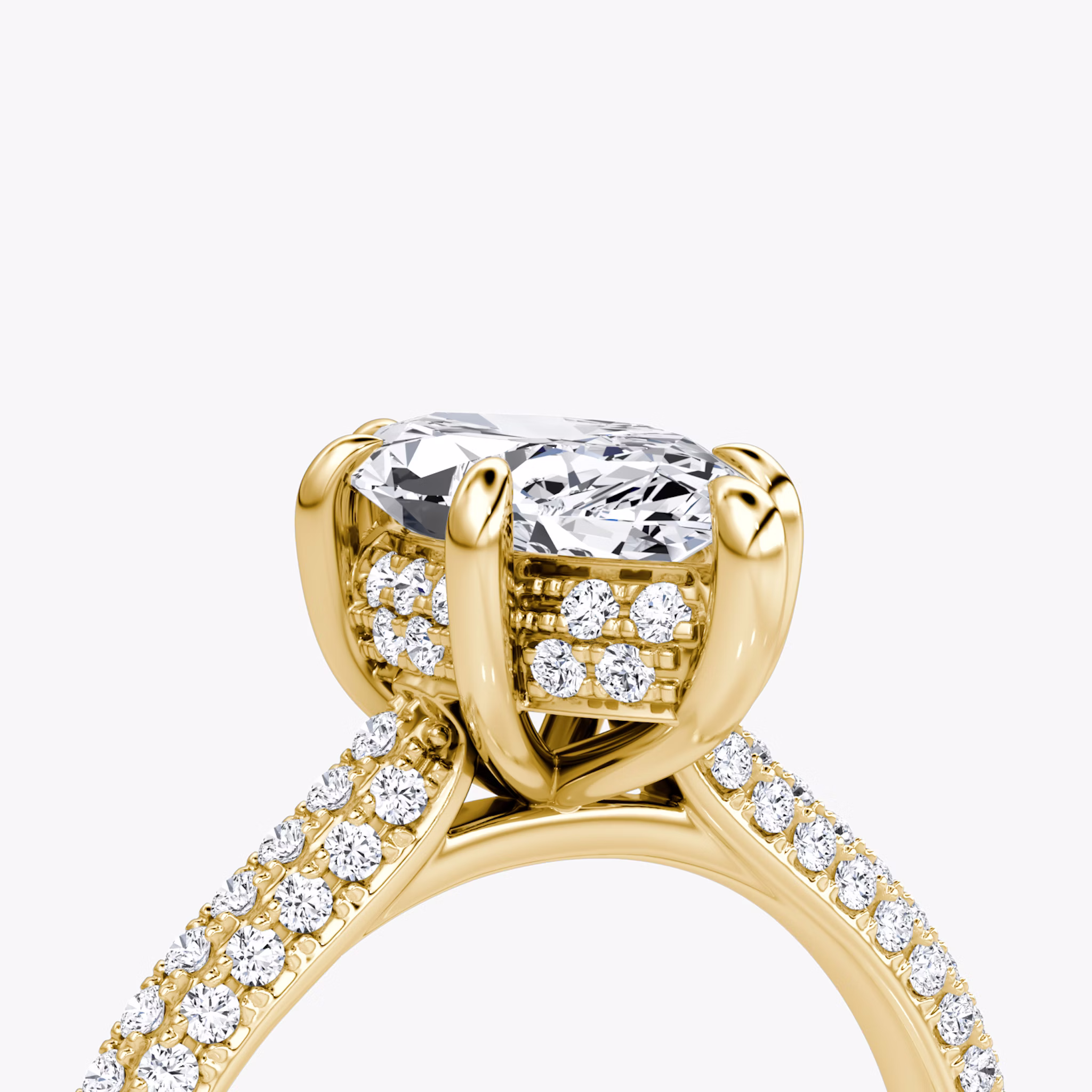 The Regal Pavé Dome | Marquise | 18k | Yellow Gold | bandAccent: Pavé | diamondOrientation: vertical | caratWeight: other