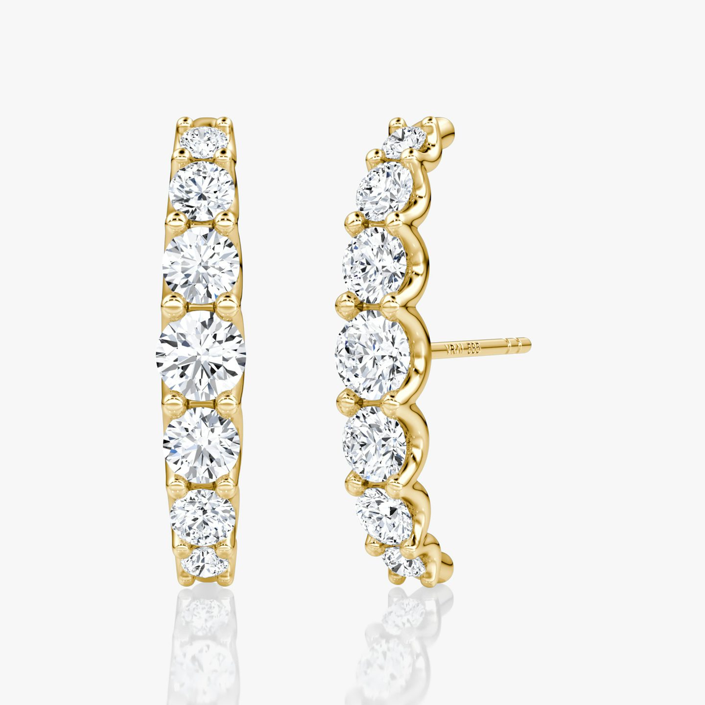 Pendiente Eternity Cuff Stud | Brillante | 14k | Oro amarillo | caratWeight: 0.85ct