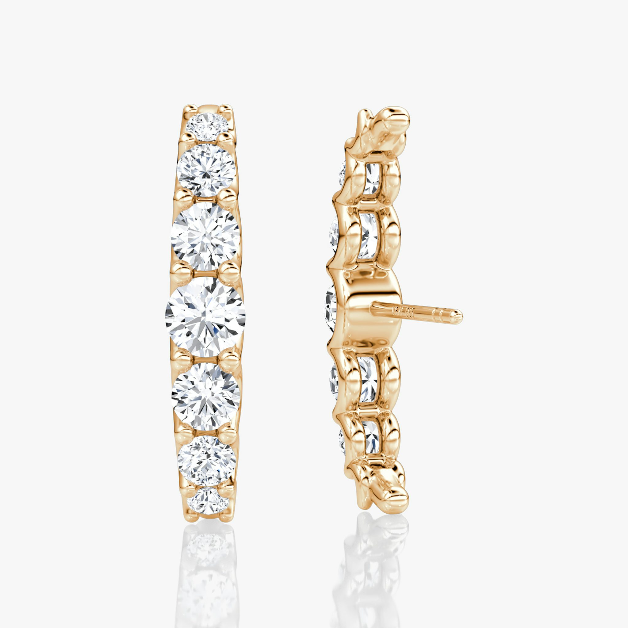 Eternity Cuff Stud | Round Brilliant | 14k | Rose Gold | caratWeight: 0.85ct