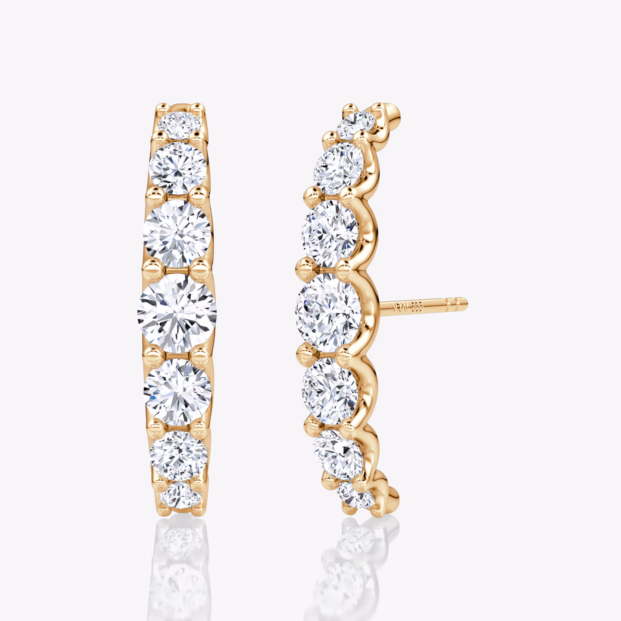 Eternity Cuff Ohrring Rund | Rose Gold