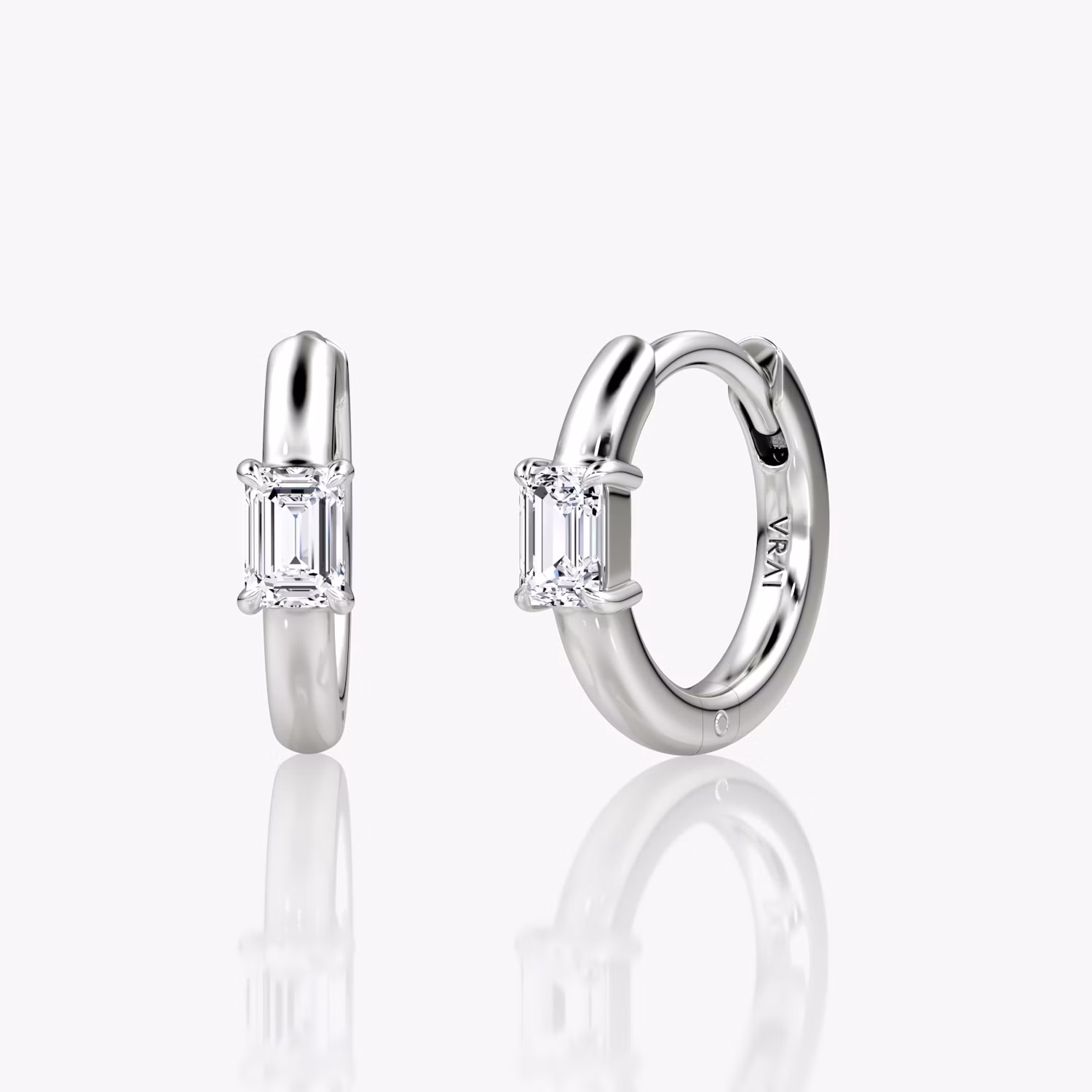 Pendiente de Aro Solitaire Huggie
