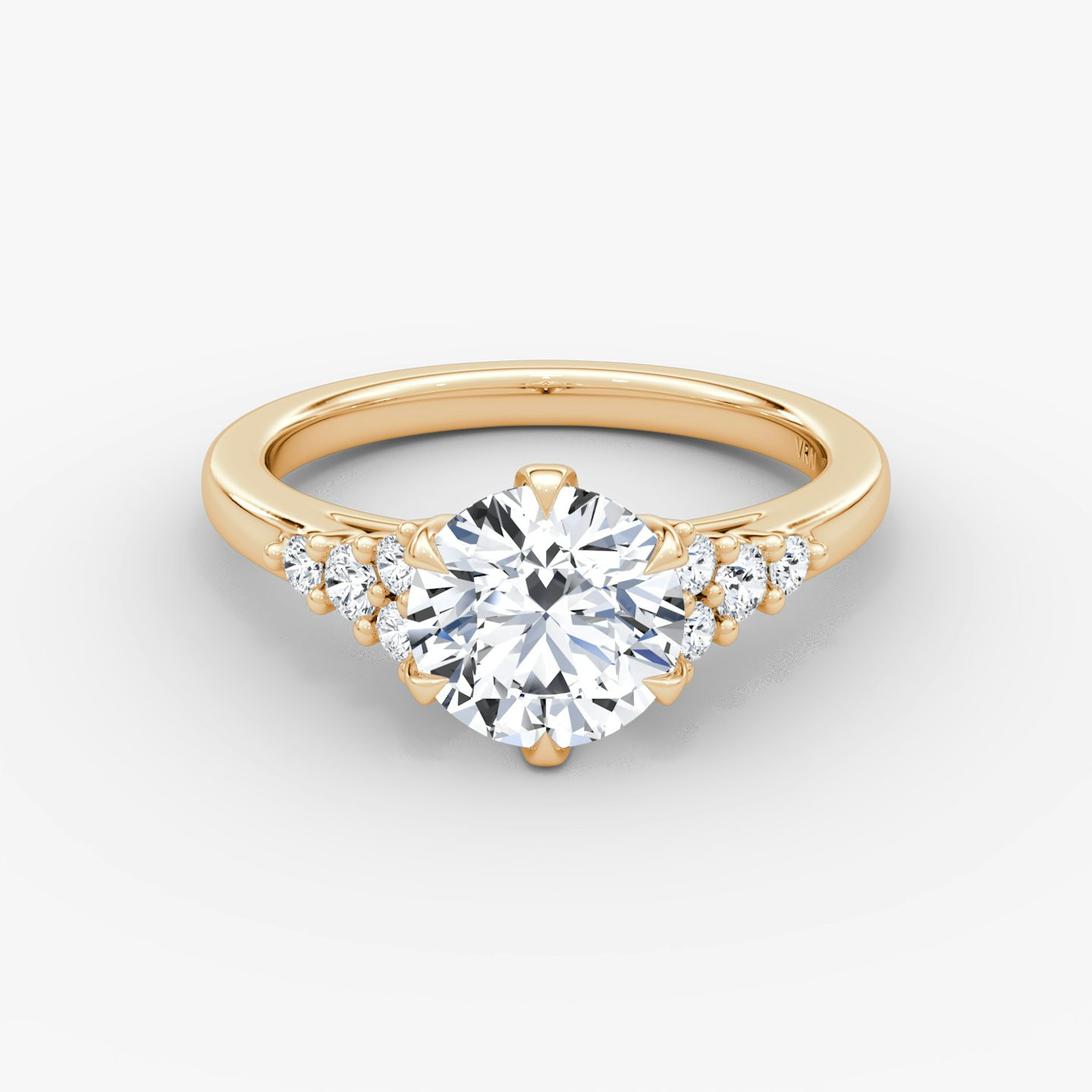 The Round Cluster Heirloom | Round Brilliant | 14k | Rose Gold | bandAccent: Plain | caratWeight: other | diamondOrientation: vertical