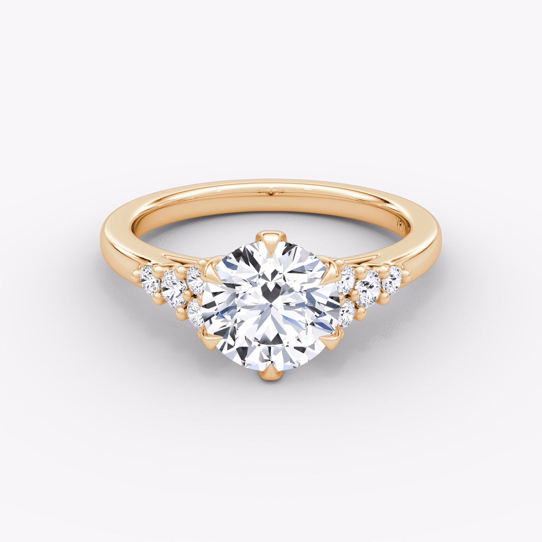 The Round Cluster Heirloom | Rund | 14k | Roségold | bandAccent: Ohne Pavé-Besatz | caratWeight: 1.5ct | diamondOrientation: vertical