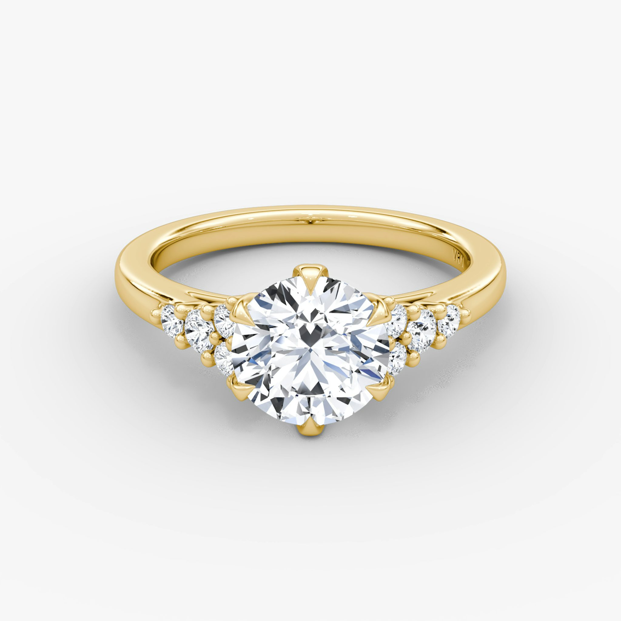 The Round Cluster Heirloom | Rund | 18k | Gelbgold | bandAccent: Ohne Pavé-Besatz | caratWeight: 1.5ct | diamondOrientation: vertical
