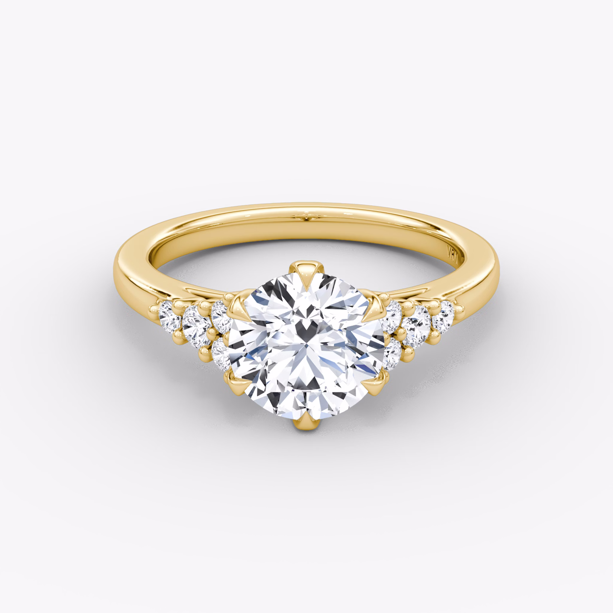 The Round Cluster Heirloom | Rund | 18k | Gelbgold | bandAccent: Ohne Pavé-Besatz | caratWeight: 1.0ct | diamondOrientation: vertical