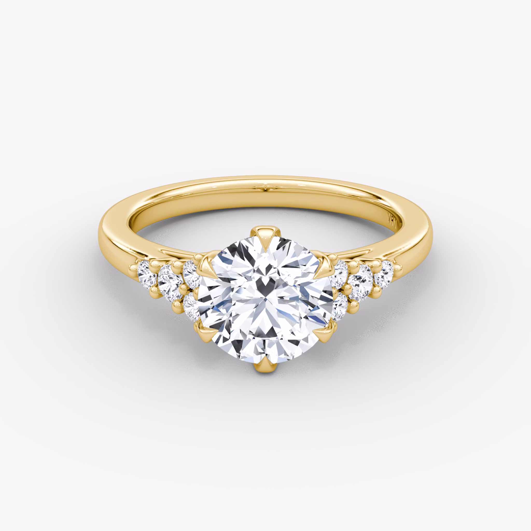 The Round Cluster Heirloom | Rund | 18k | Gelbgold | bandAccent: Ohne Pavé-Besatz | caratWeight: 1.0ct | diamondOrientation: vertical