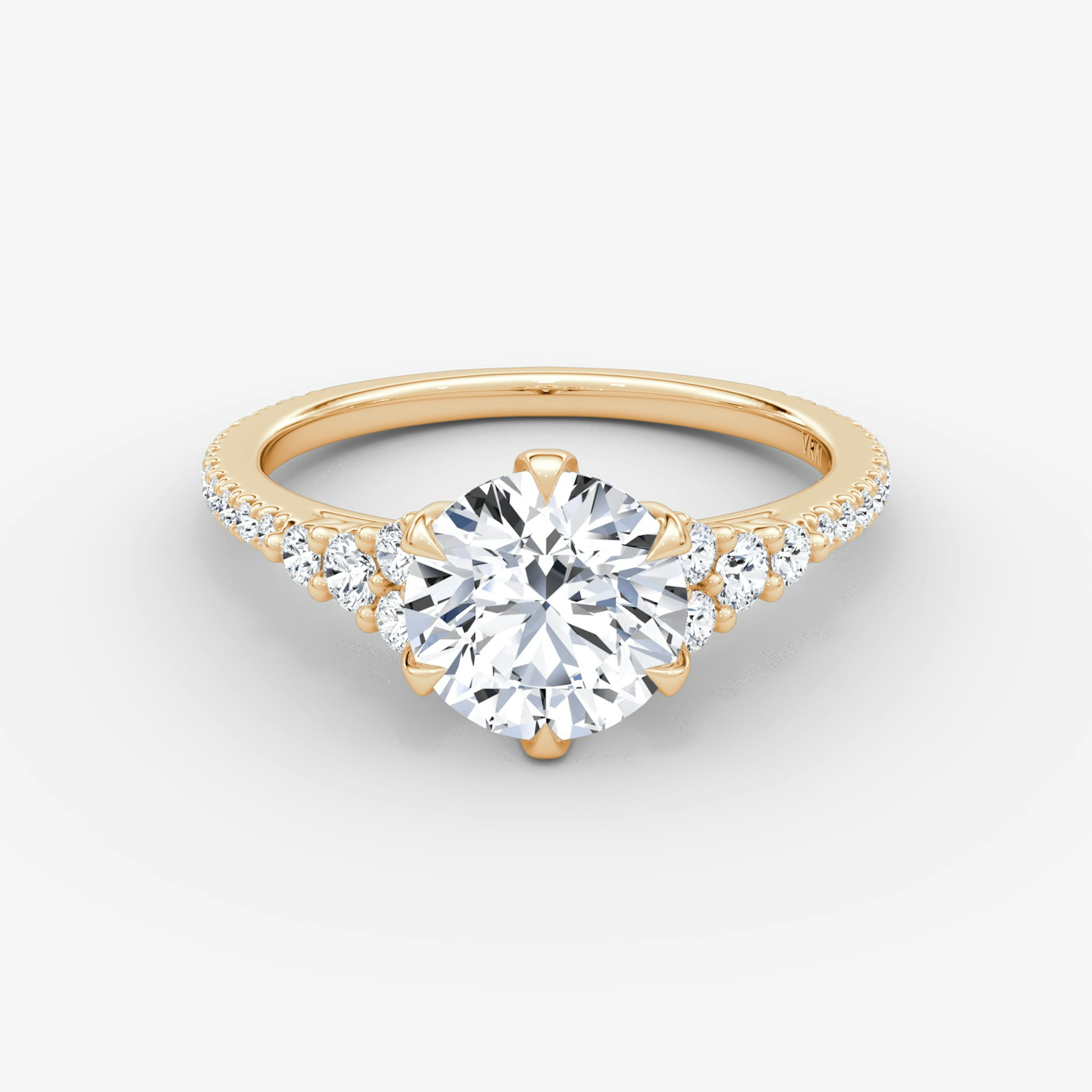 The Round Cluster Heirloom | Rund | 14k | Roségold | bandAccent: Mit Pavé-Besatz | caratWeight: 2.0ct | diamondOrientation: vertical