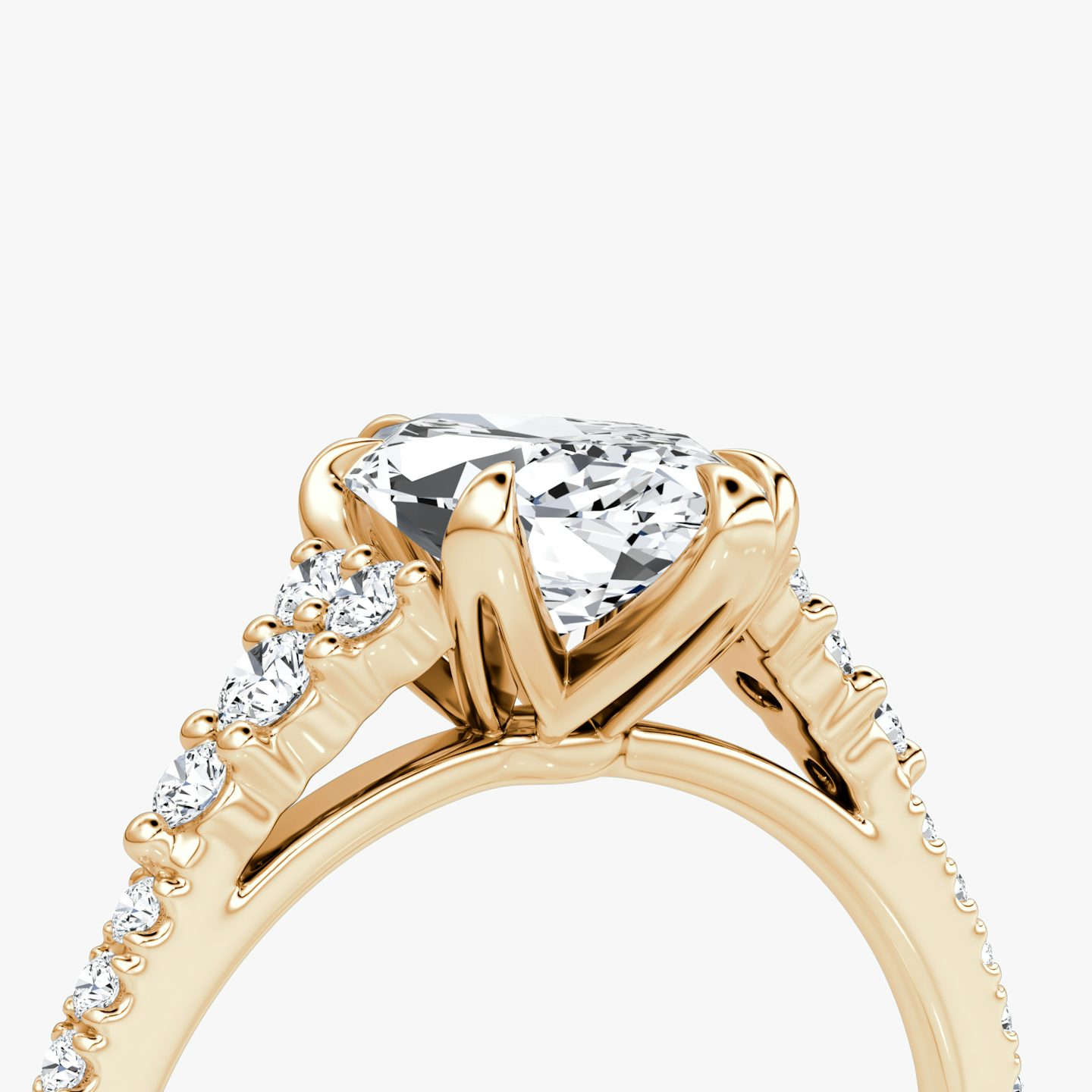 The Round Cluster Heirloom | Marquise | 14k | Rose Gold | bandAccent: Pavé | diamondOrientation: vertical | caratWeight: other