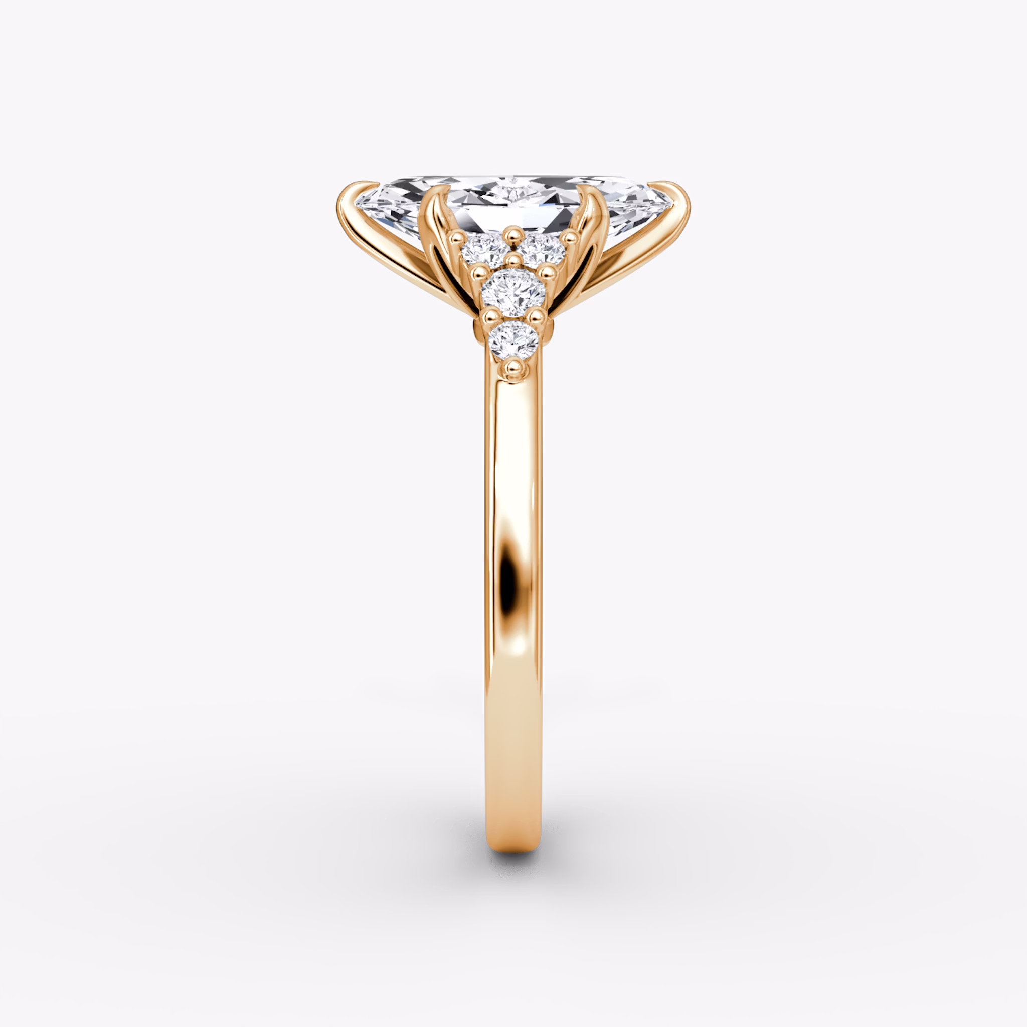 The Round Cluster Heirloom | Marquise | 14k | Roségold | bandAccent: Ohne Pavé-Besatz | diamondOrientation: vertical | caratWeight: other
