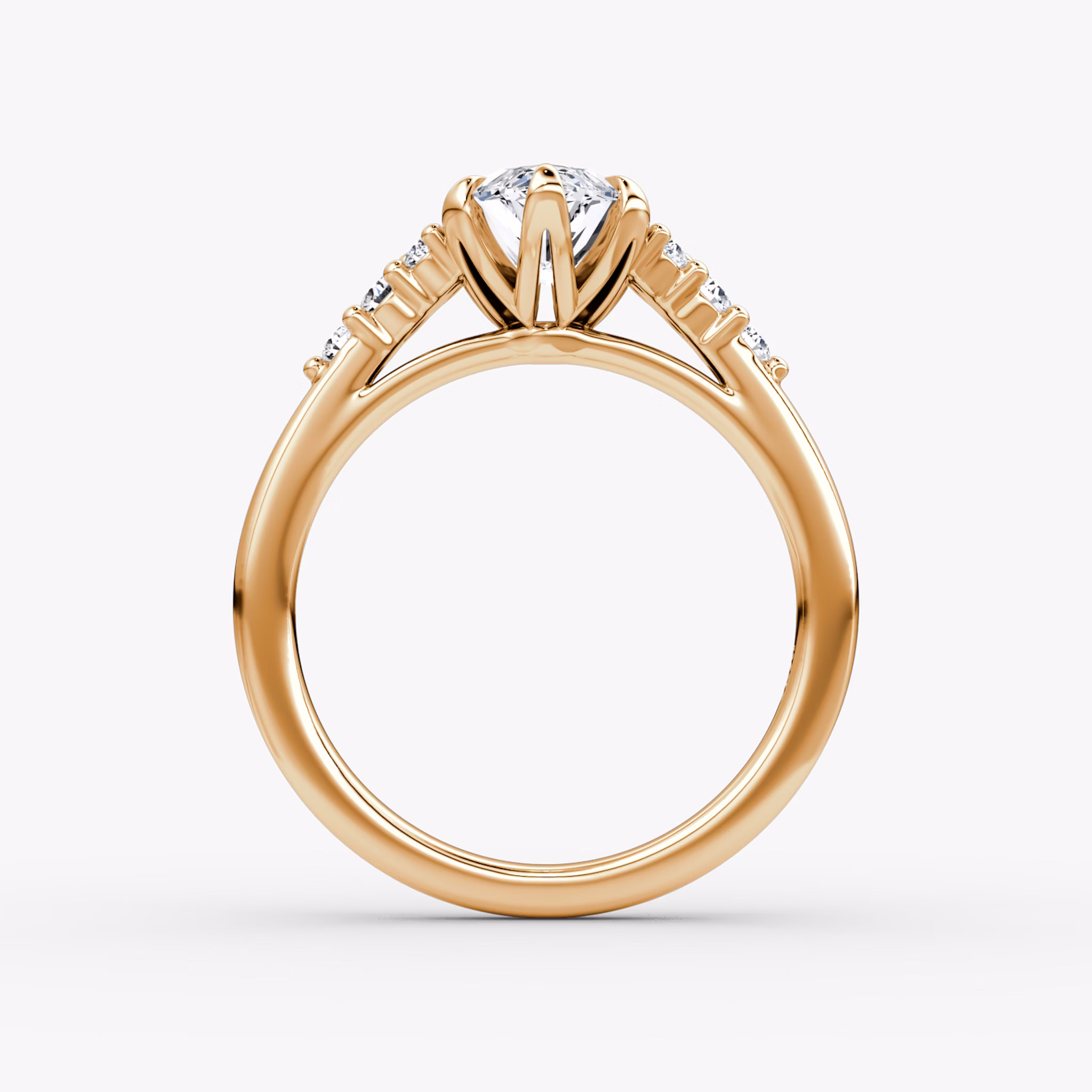 The Round Cluster Heirloom | Marquise | 14k | Roségold | bandAccent: Ohne Pavé-Besatz | diamondOrientation: vertical | caratWeight: other