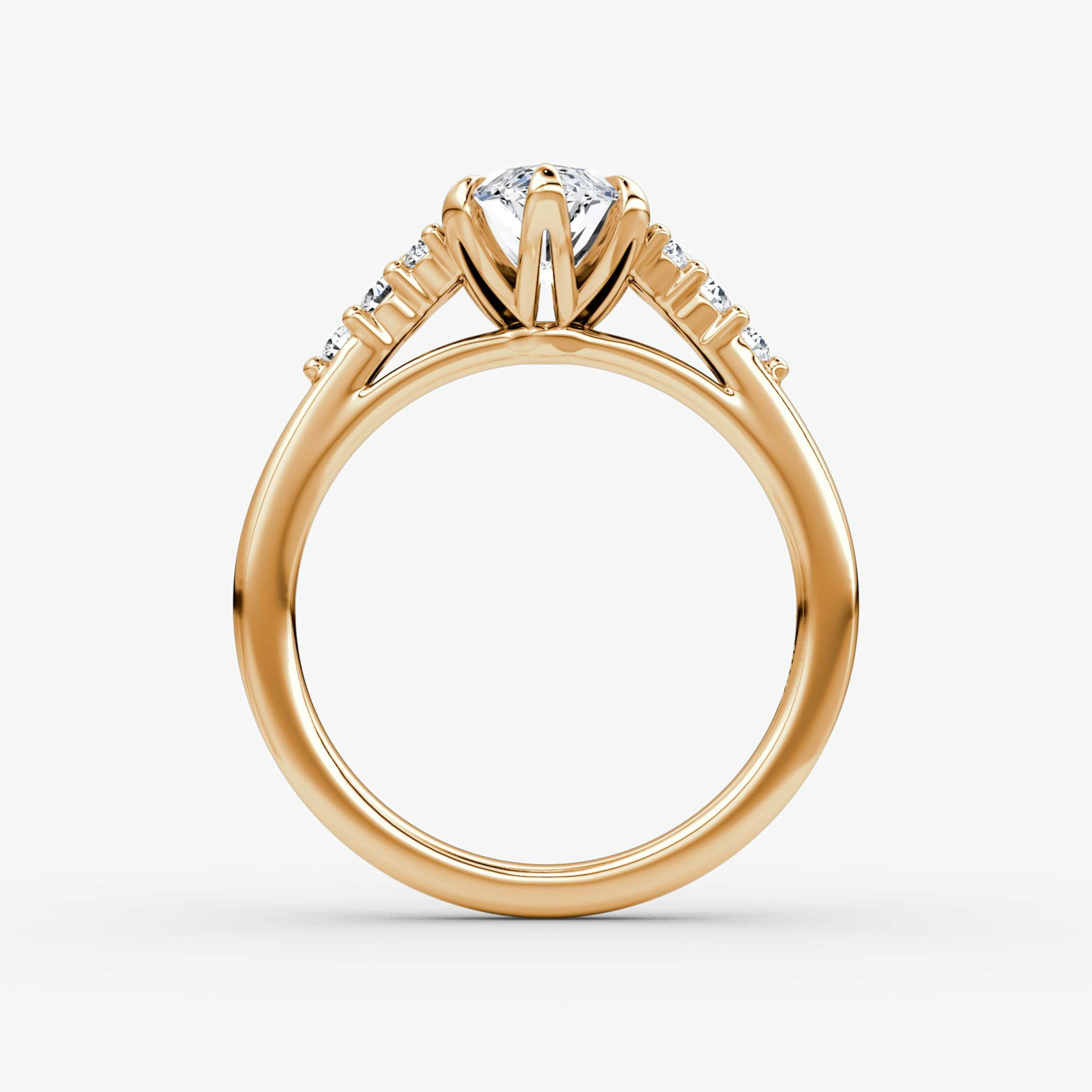 The Round Cluster Heirloom | Marquise | 14k | Roségold | bandAccent: Ohne Pavé-Besatz | diamondOrientation: vertical | caratWeight: other