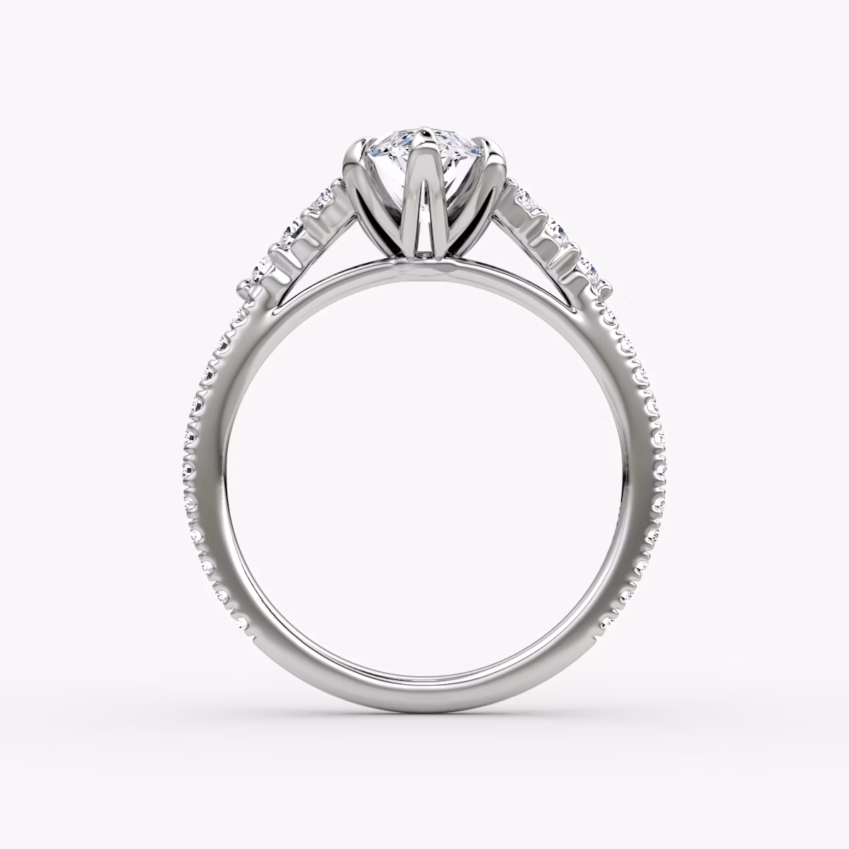 The Round Cluster Heirloom | Marquise | Platinum | bandAccent: Pavé | diamondOrientation: vertical | caratWeight: other
