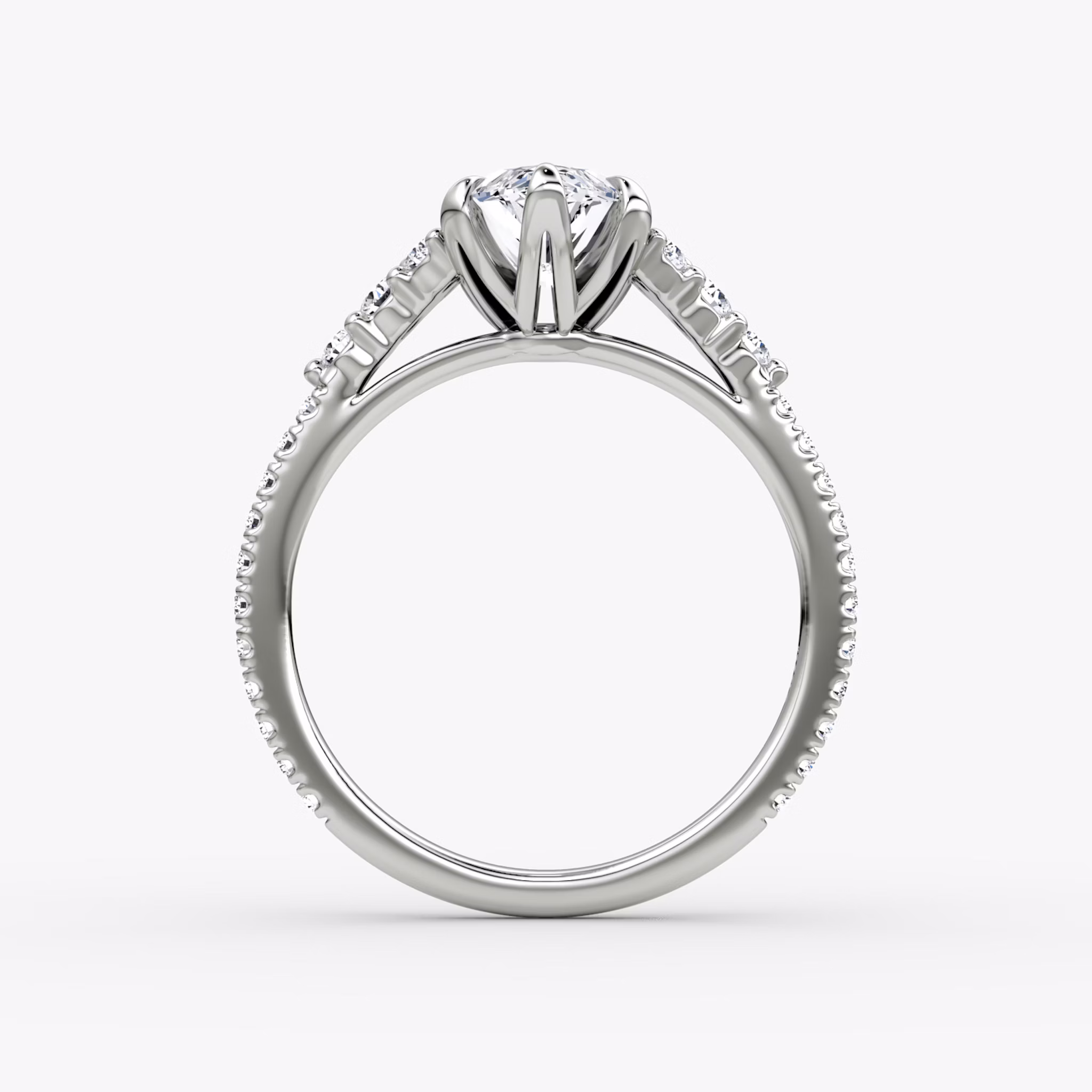 The Round Cluster Heirloom | Marquise | Platin | bandAccent: Mit Pavé-Besatz | diamondOrientation: vertical | caratWeight: other