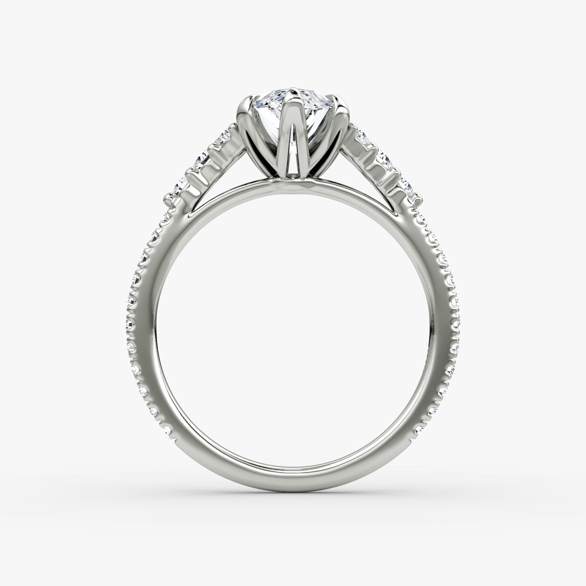 The Round Cluster Heirloom | Marquise | Platin | bandAccent: Mit Pavé-Besatz | diamondOrientation: vertical | caratWeight: other