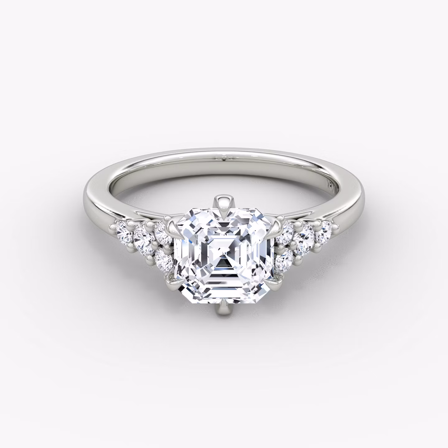 The Round Cluster Heirloom Asscher | White Gold