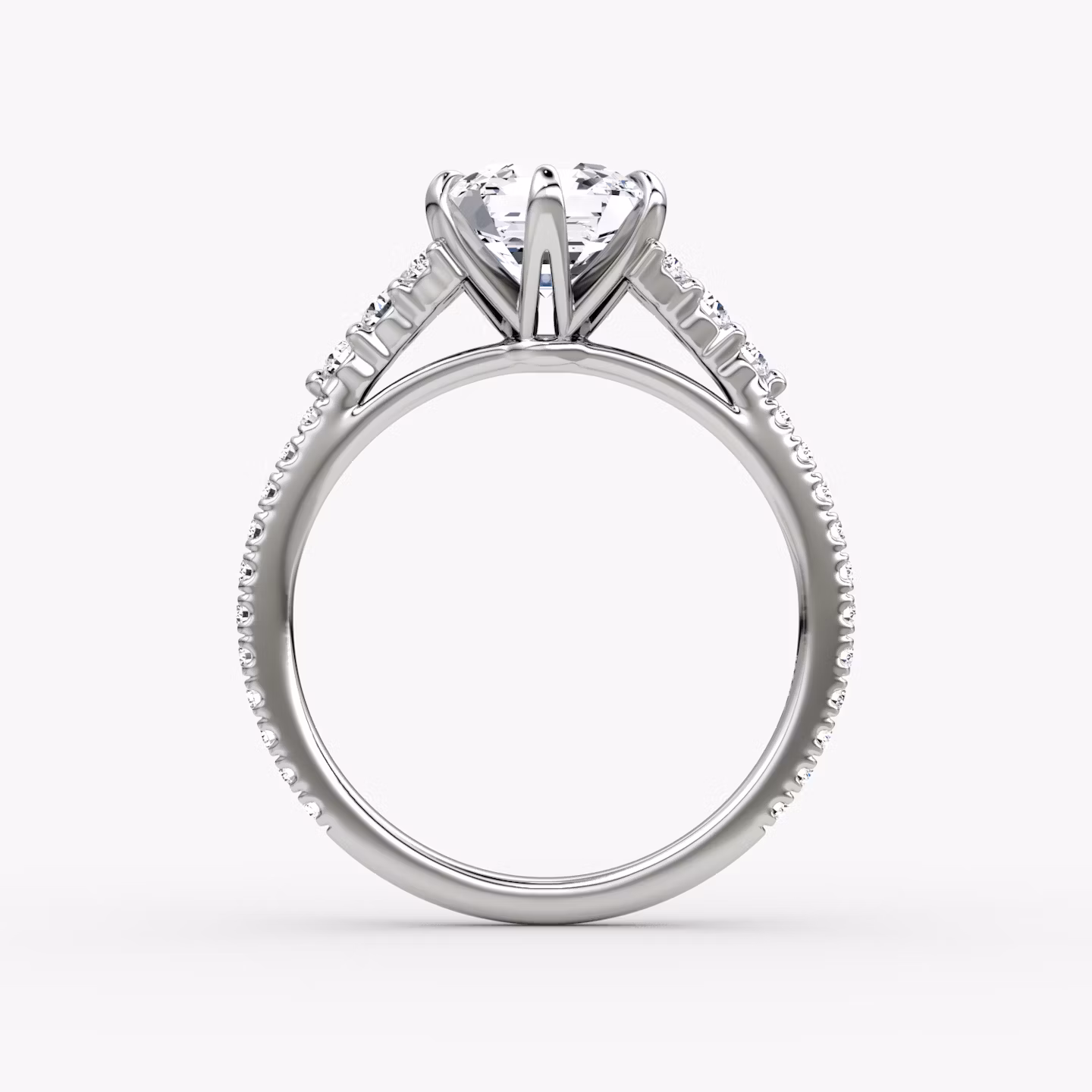 The Round Cluster Heirloom | Asscher | Platinum | bandAccent: Pavé | diamondOrientation: vertical | caratWeight: other