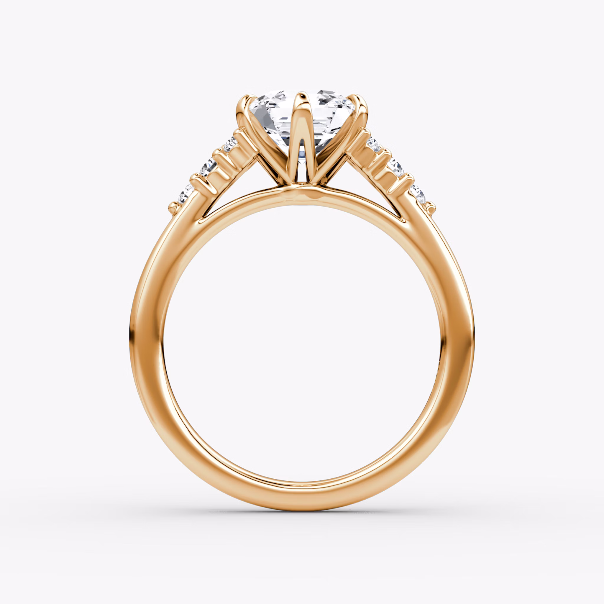 The Round Cluster Heirloom | Asscher | 14k | Roségold | bandAccent: Ohne Pavé-Besatz | diamondOrientation: vertical | caratWeight: other