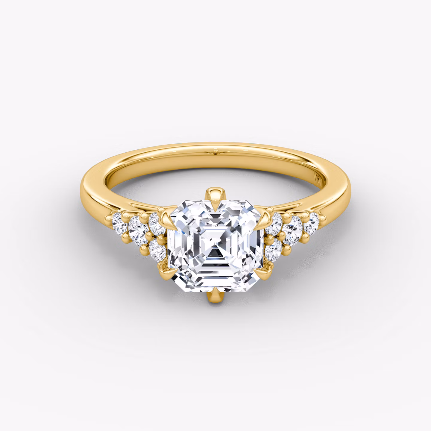 The Round Cluster Heirloom Asscher | Yellow Gold