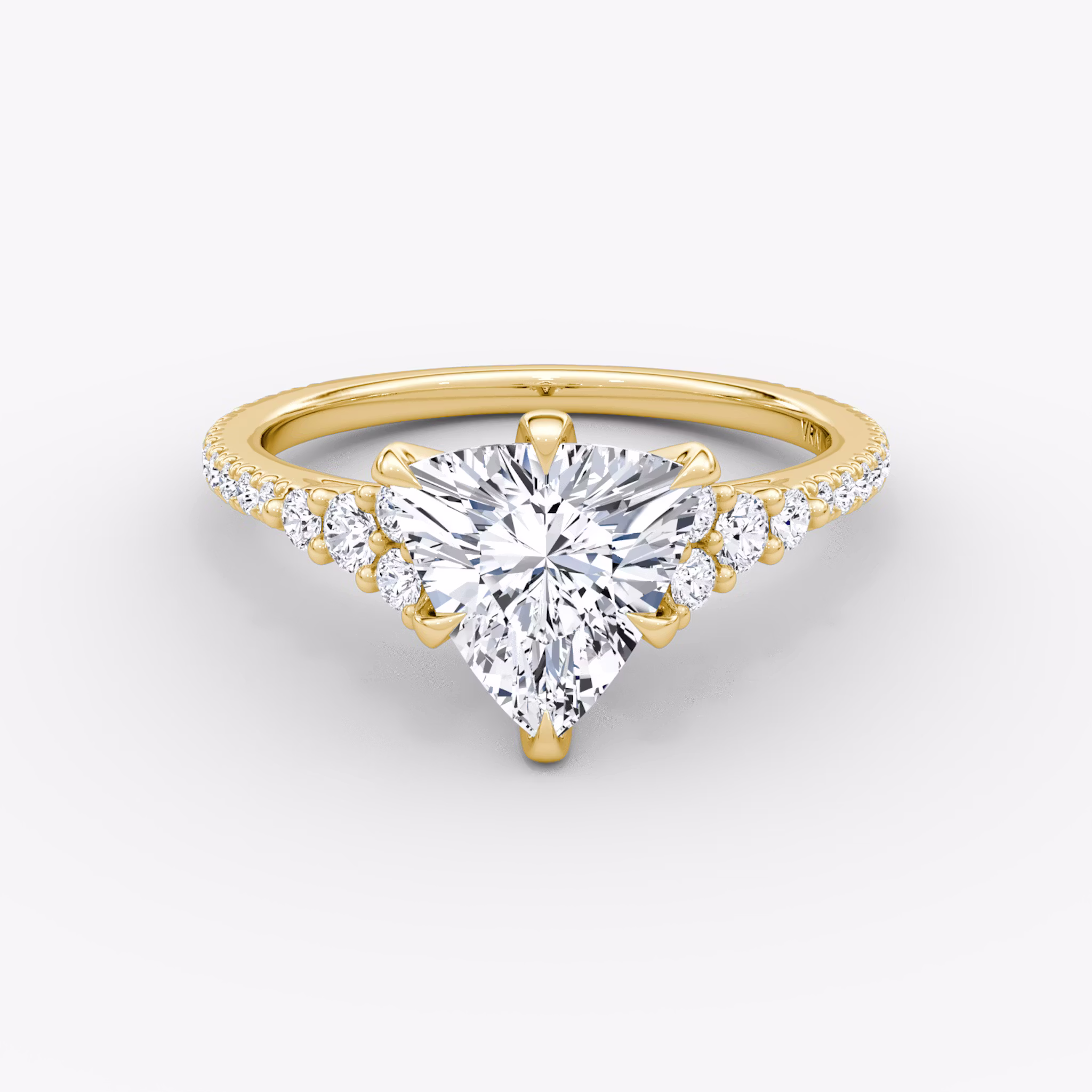 The Round Cluster Heirloom | Trillant | 18k | Gelbgold | bandAccent: Mit Pavé-Besatz | diamondOrientation: vertical | caratWeight: other