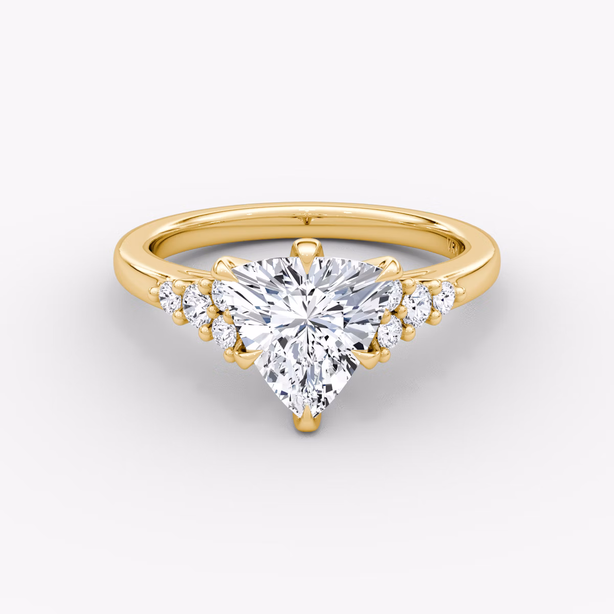 The Round Cluster Heirloom | Trillion | 18k | Yellow Gold | bandAccent: Plain | diamondOrientation: vertical | caratWeight: other