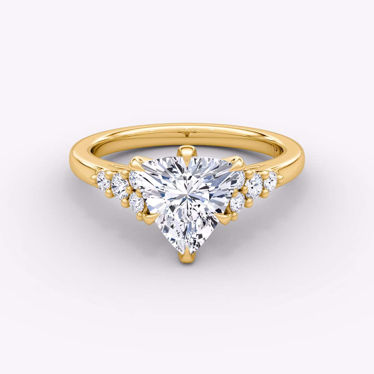 The Round Cluster Heirloom Trillion | Yellow Gold