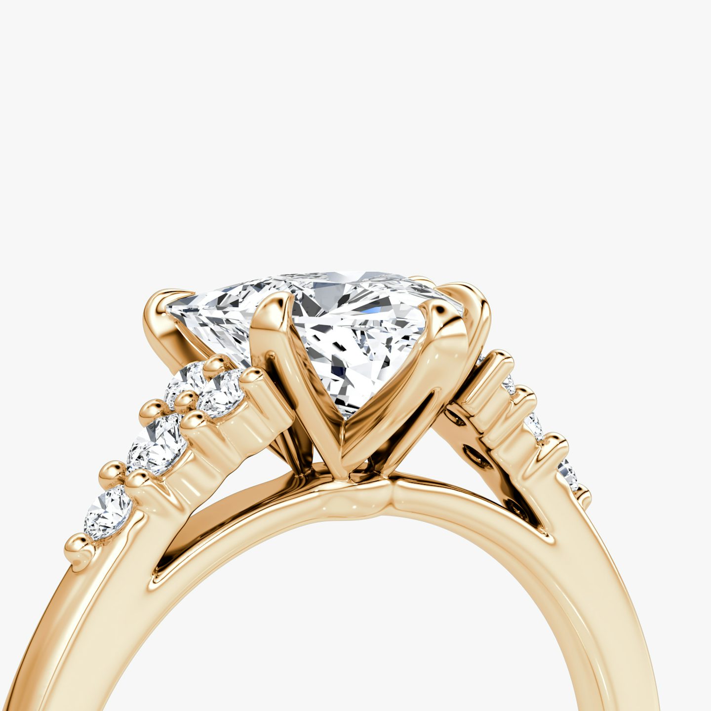 The Round Cluster Heirloom | Trillion | 14k | Rose Gold | bandAccent: Plain | diamondOrientation: vertical | caratWeight: other