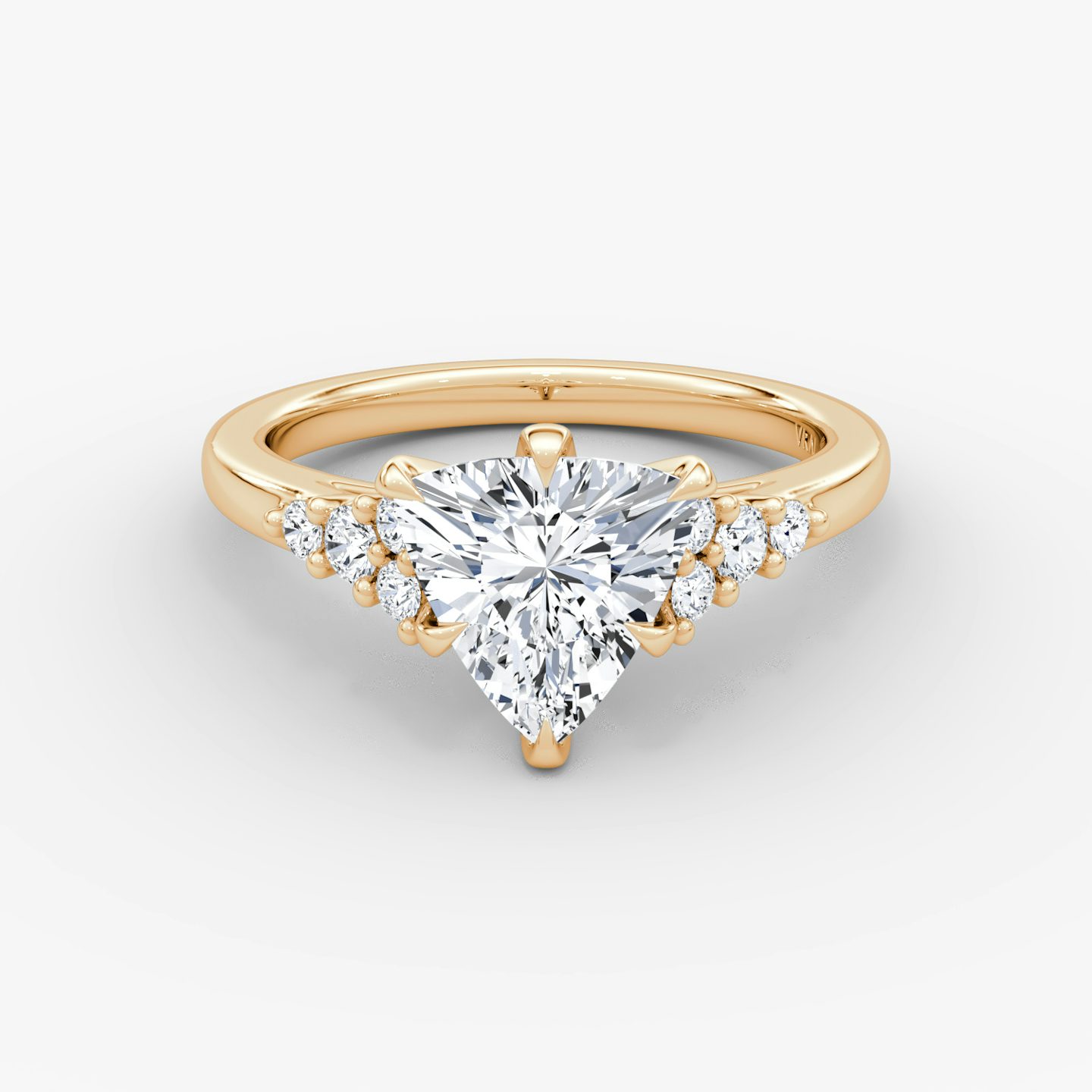 The Round Cluster Heirloom | Trillion | 14k | Rose Gold | bandAccent: Plain | diamondOrientation: vertical | caratWeight: other