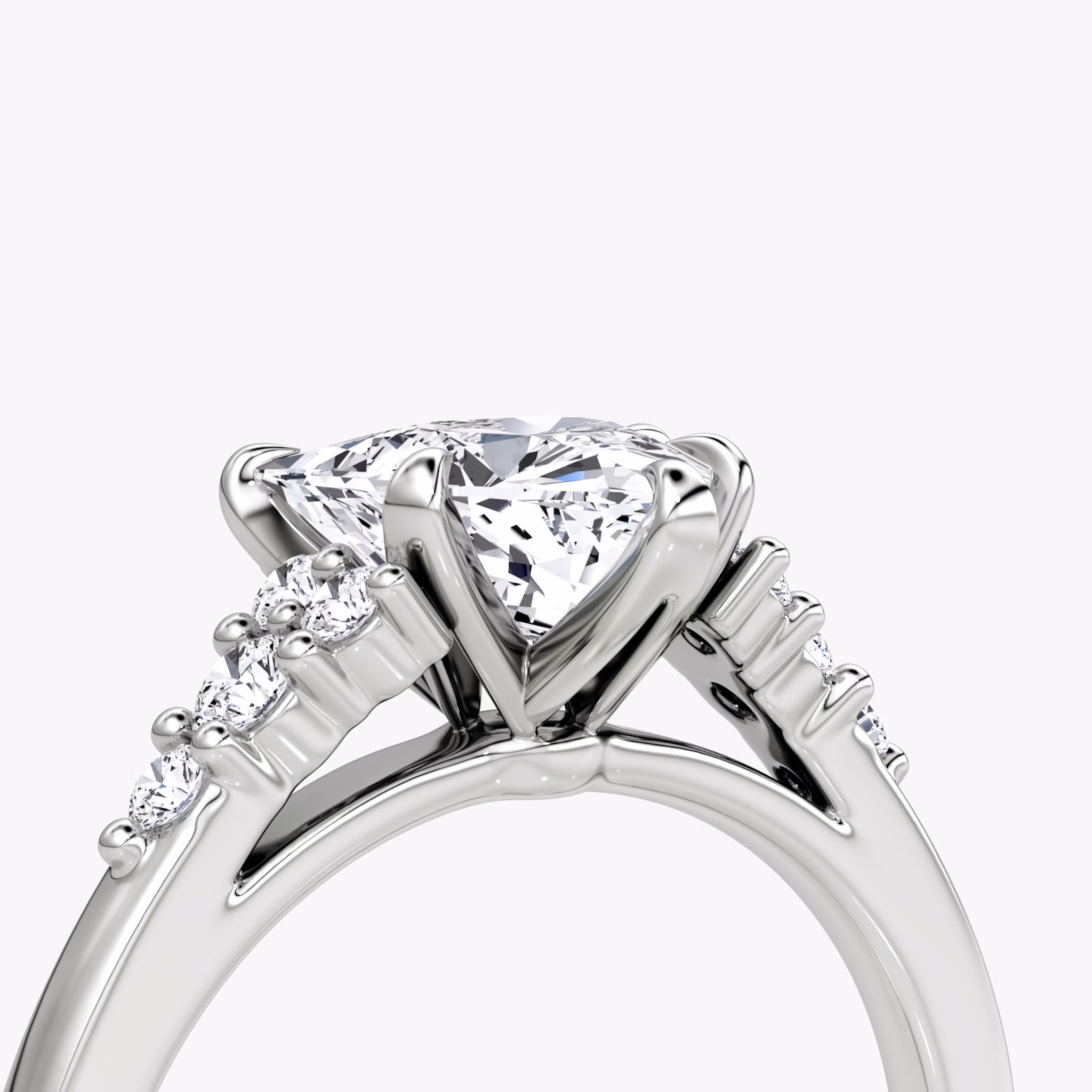 The Round Cluster Heirloom | Trillant | Platin | bandAccent: Ohne Pavé-Besatz | diamondOrientation: vertical | caratWeight: other