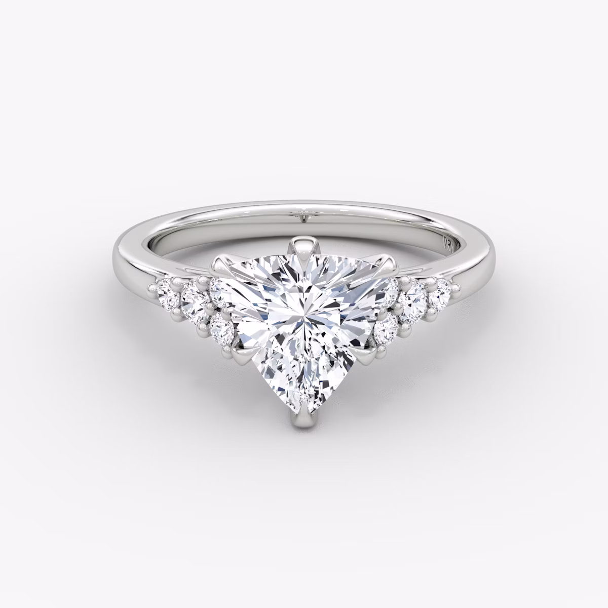 The Round Cluster Heirloom | Trillion | 18k | White Gold | bandAccent: Plain | diamondOrientation: vertical | caratWeight: other