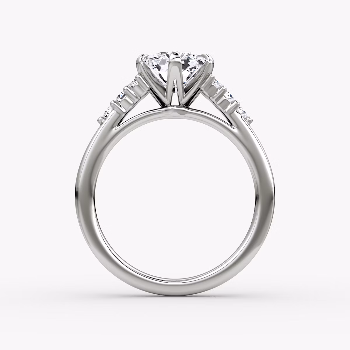 The Round Cluster Heirloom | Radiant | Platinum | bandAccent: Plain | diamondOrientation: vertical | caratWeight: other