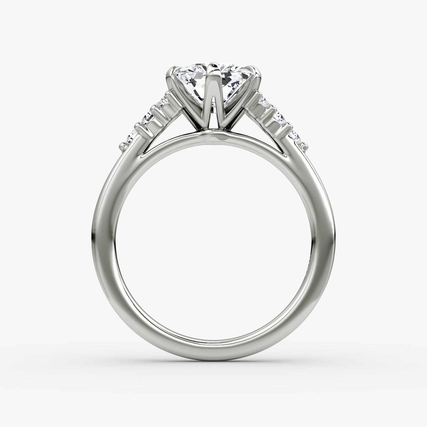 The Round Cluster Heirloom | Radiant | Platinum | bandAccent: Plain | diamondOrientation: vertical | caratWeight: other
