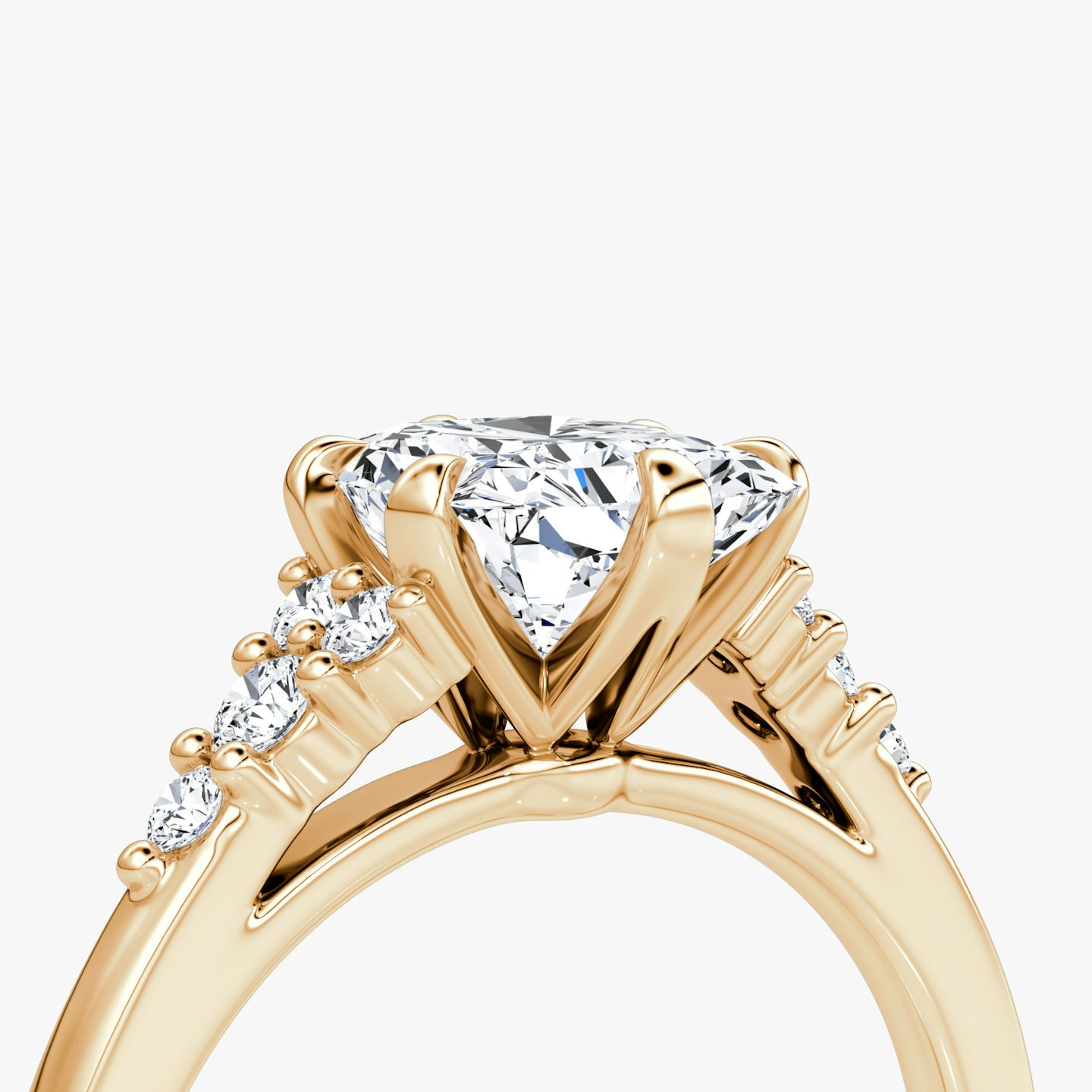 The Round Cluster Heirloom | Radiant | 14k | Rose Gold | bandAccent: Plain | diamondOrientation: vertical | caratWeight: other