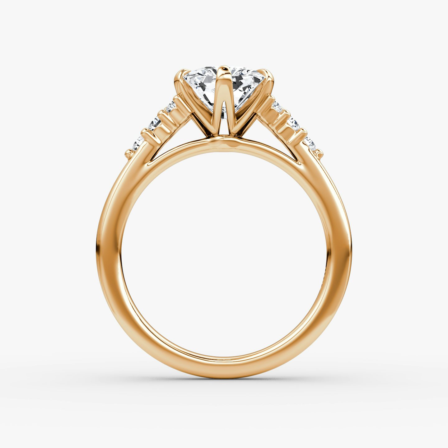 The Round Cluster Heirloom | Radiant | 14k | Rose Gold | bandAccent: Plain | diamondOrientation: vertical | caratWeight: other