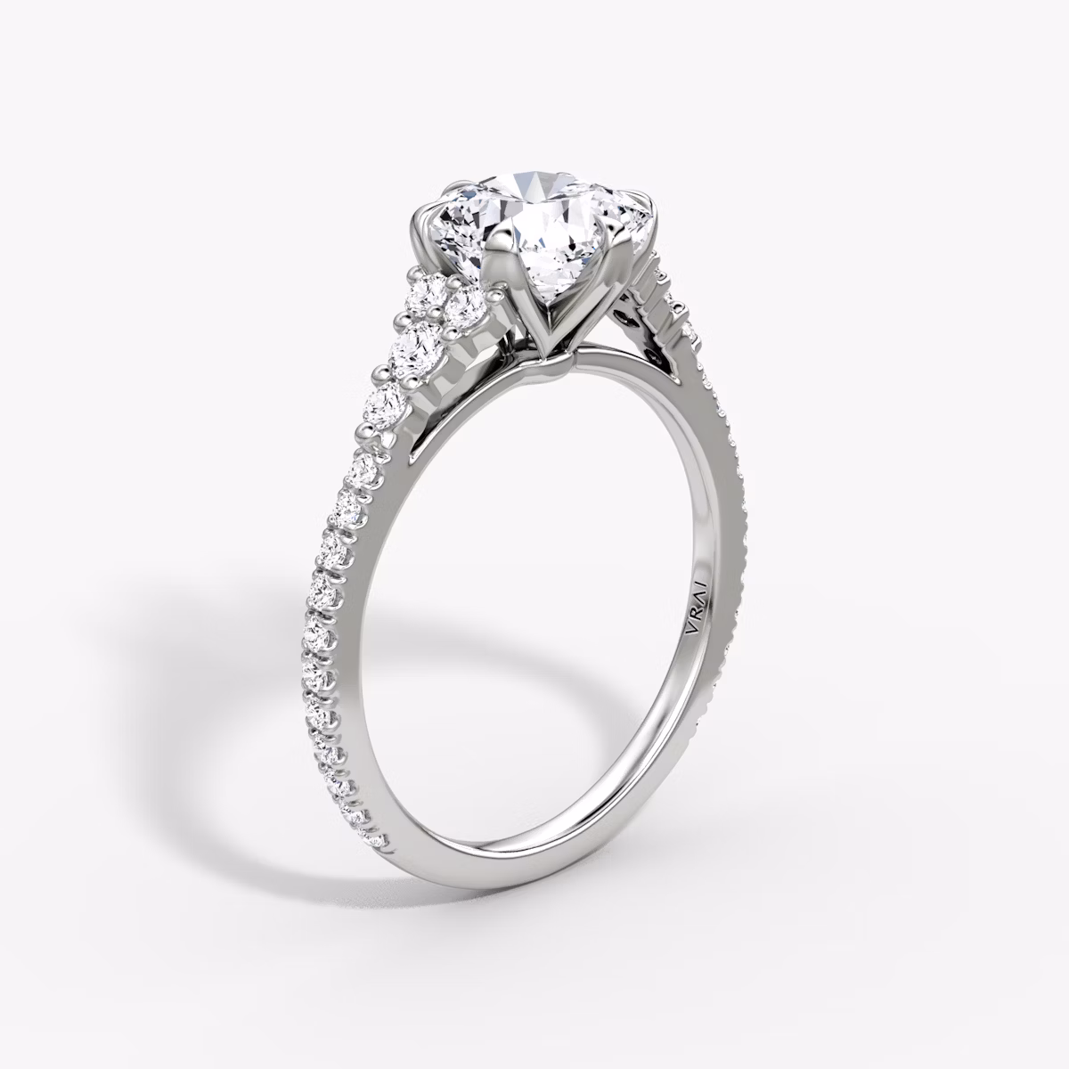 The Round Cluster Heirloom | Cushion | Platinum | bandAccent: Pavé | diamondOrientation: vertical | caratWeight: other