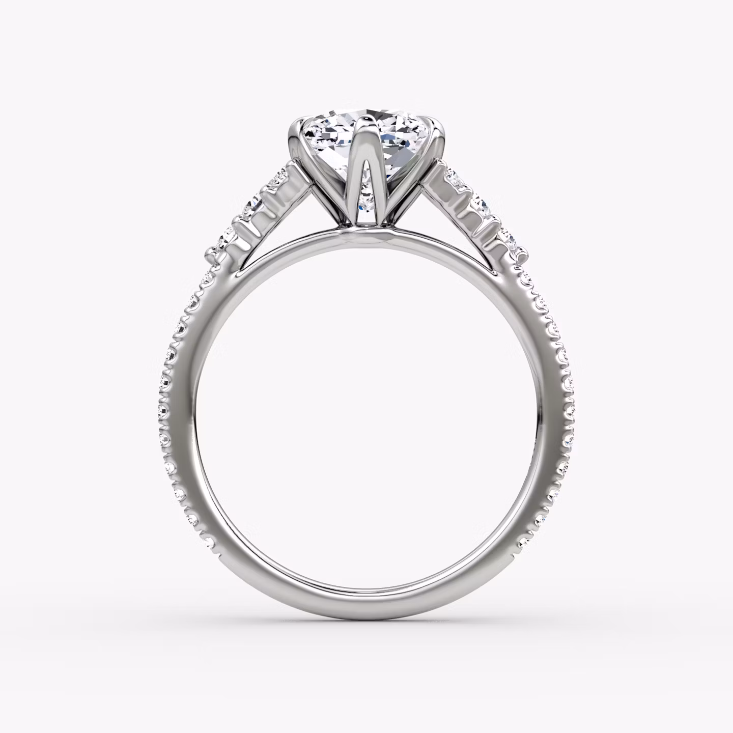 The Round Cluster Heirloom | Cushion | Platinum | bandAccent: Pavé | diamondOrientation: vertical | caratWeight: other