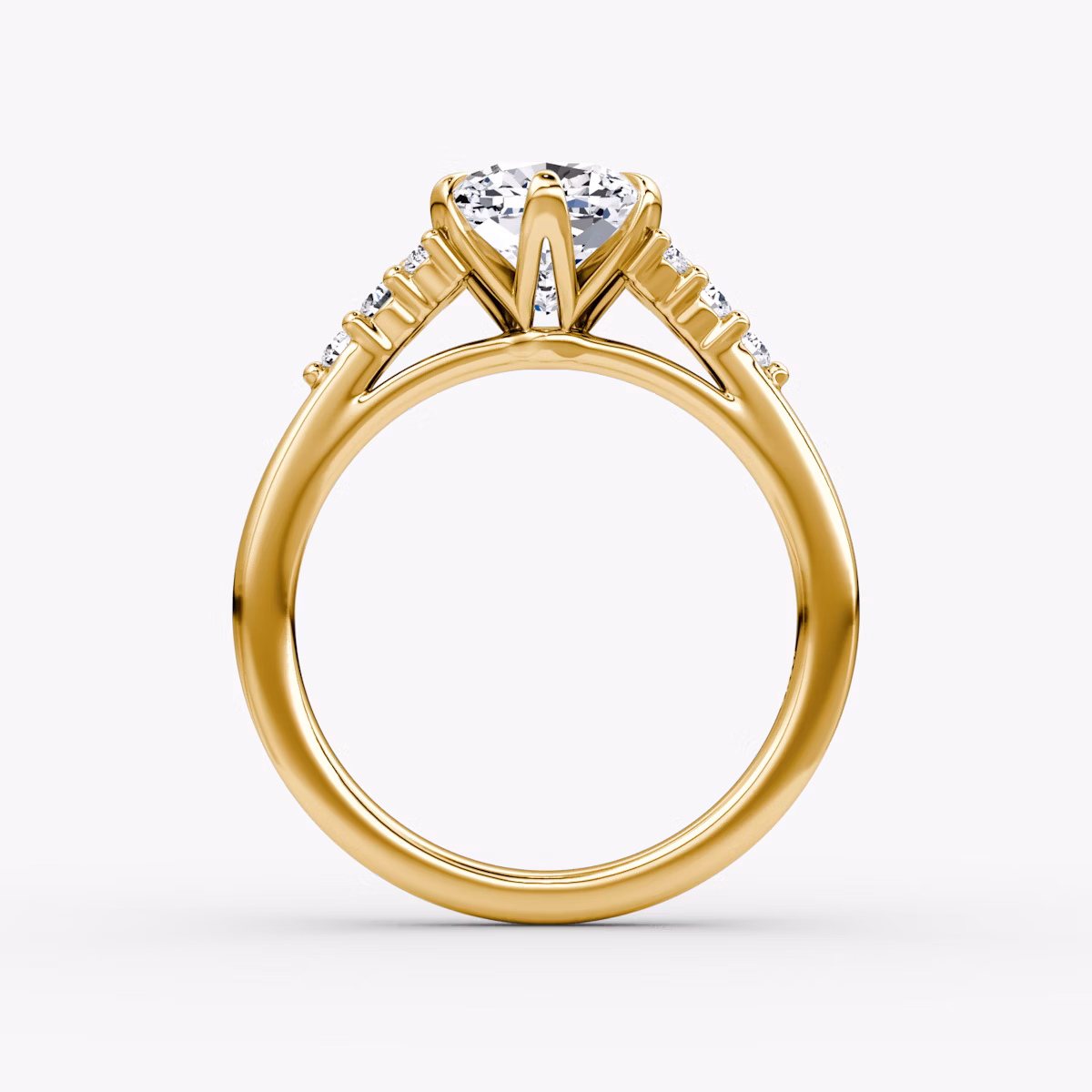 The Round Cluster Heirloom | Cushion | 18k | Yellow Gold | bandAccent: Plain | diamondOrientation: vertical | caratWeight: other