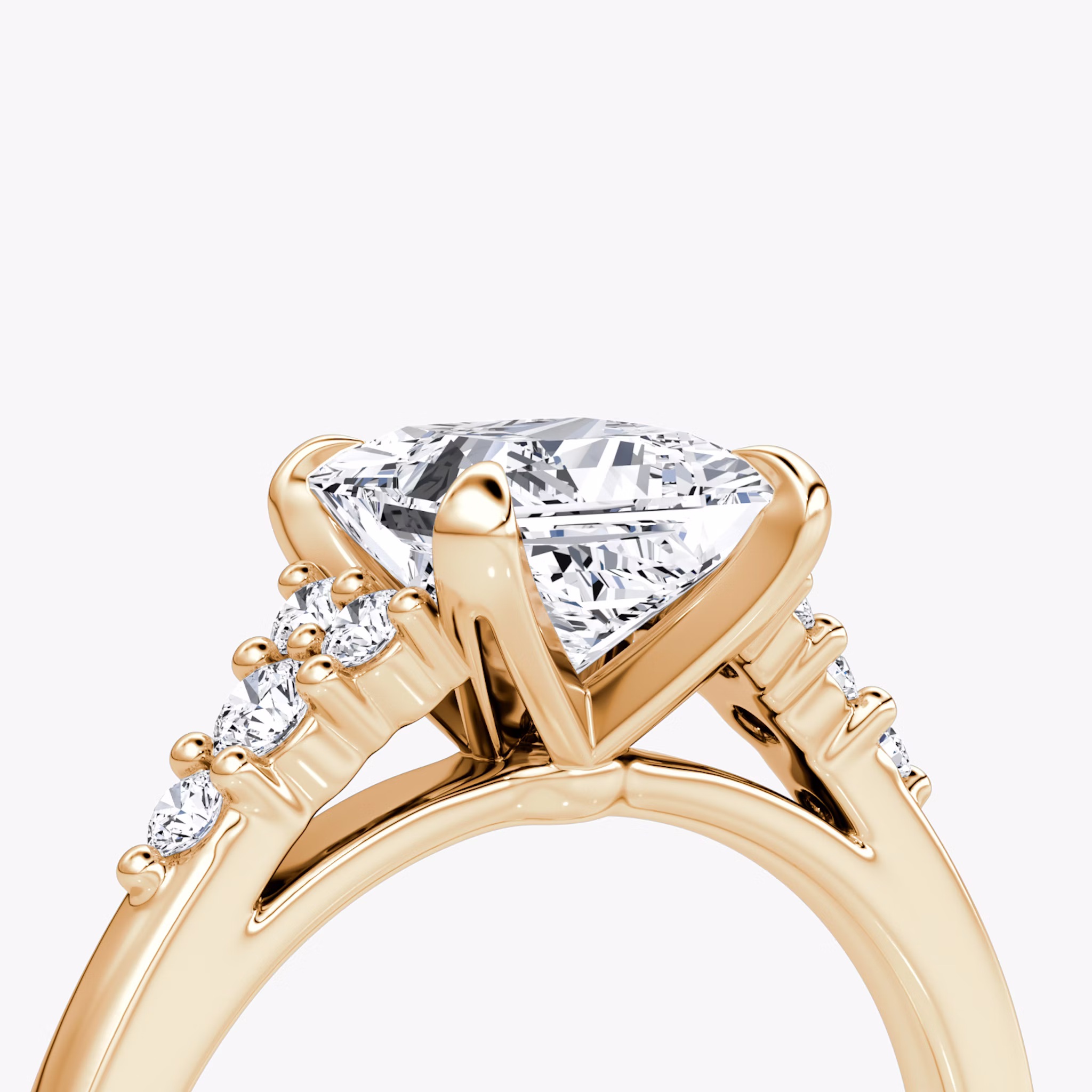 The Round Cluster Heirloom | Princess | 14k | Roségold | bandAccent: Ohne Pavé-Besatz | diamondOrientation: vertical | caratWeight: other