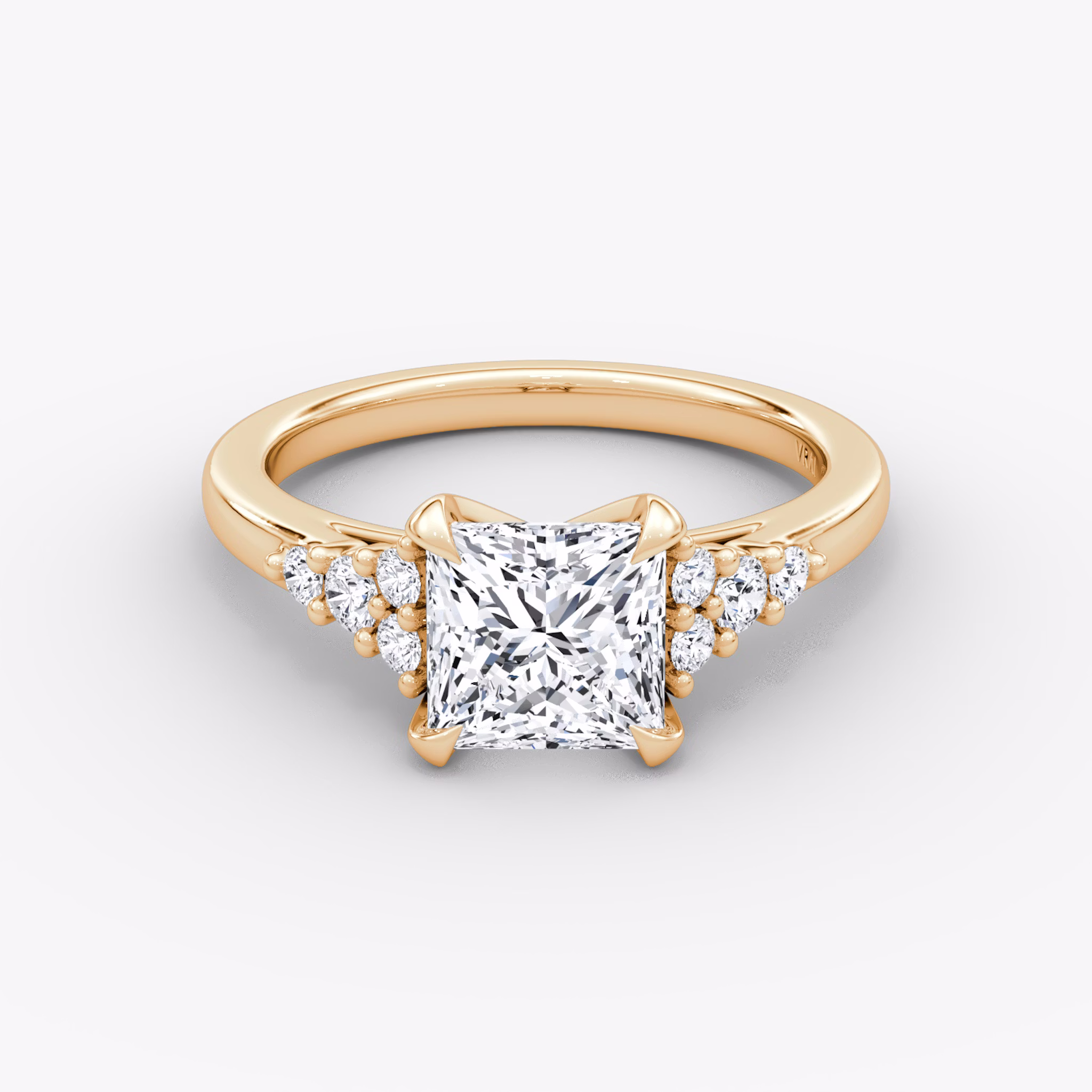 The Round Cluster Heirloom | Princess | 14k | Roségold | bandAccent: Ohne Pavé-Besatz | diamondOrientation: vertical | caratWeight: other