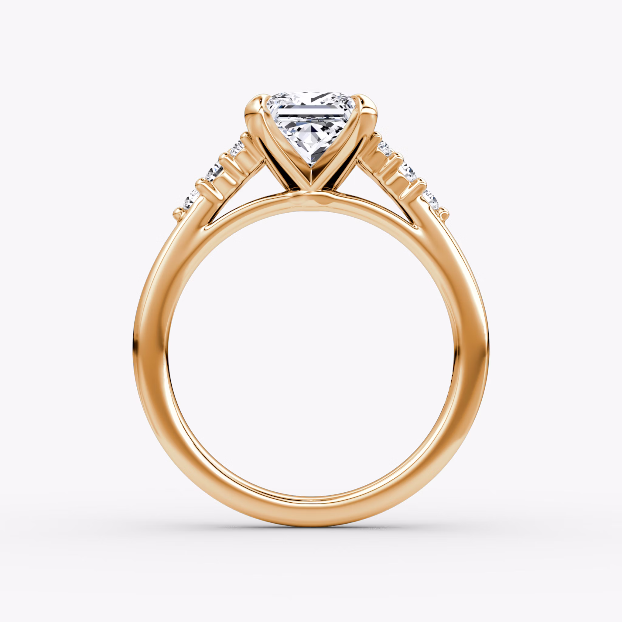 The Round Cluster Heirloom | Princess | 14k | Roségold | bandAccent: Ohne Pavé-Besatz | diamondOrientation: vertical | caratWeight: other