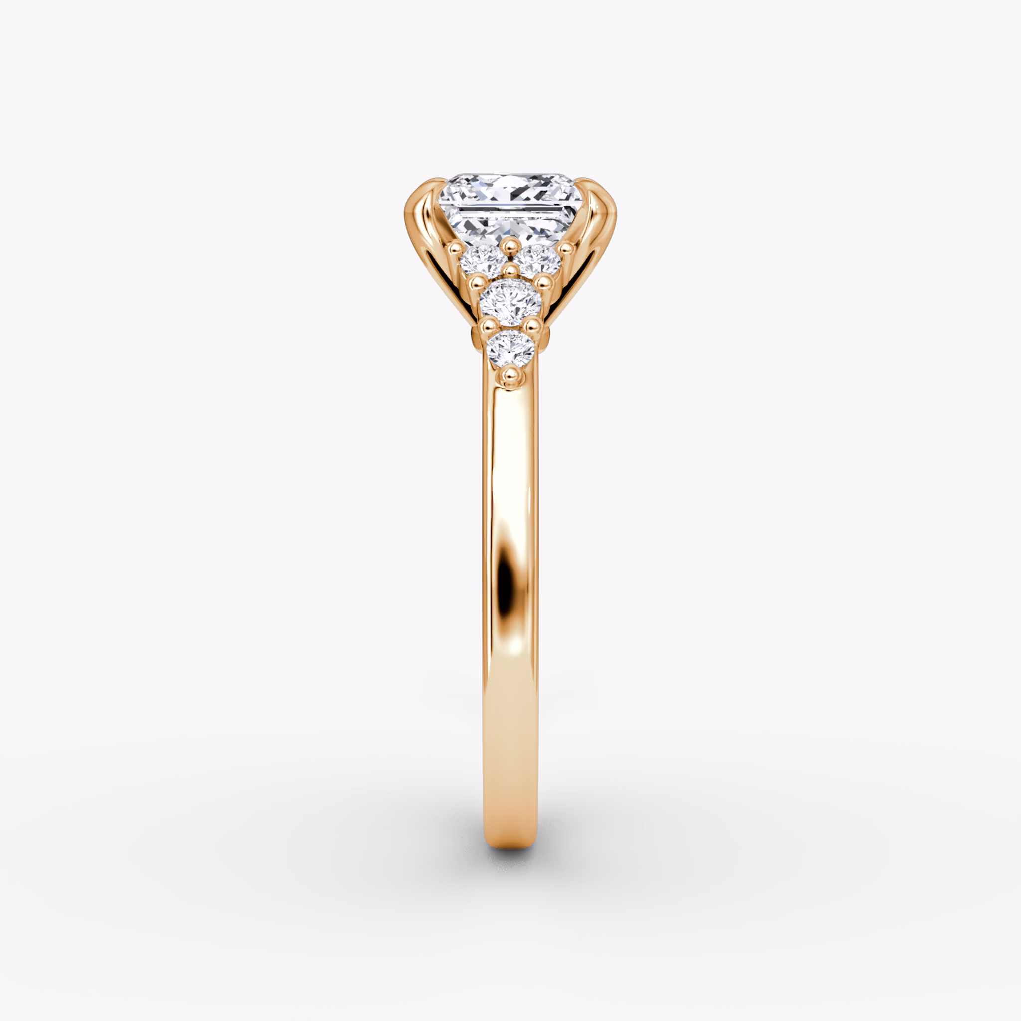 The Round Cluster Heirloom | Princess | 14k | Roségold | bandAccent: Ohne Pavé-Besatz | diamondOrientation: vertical | caratWeight: other